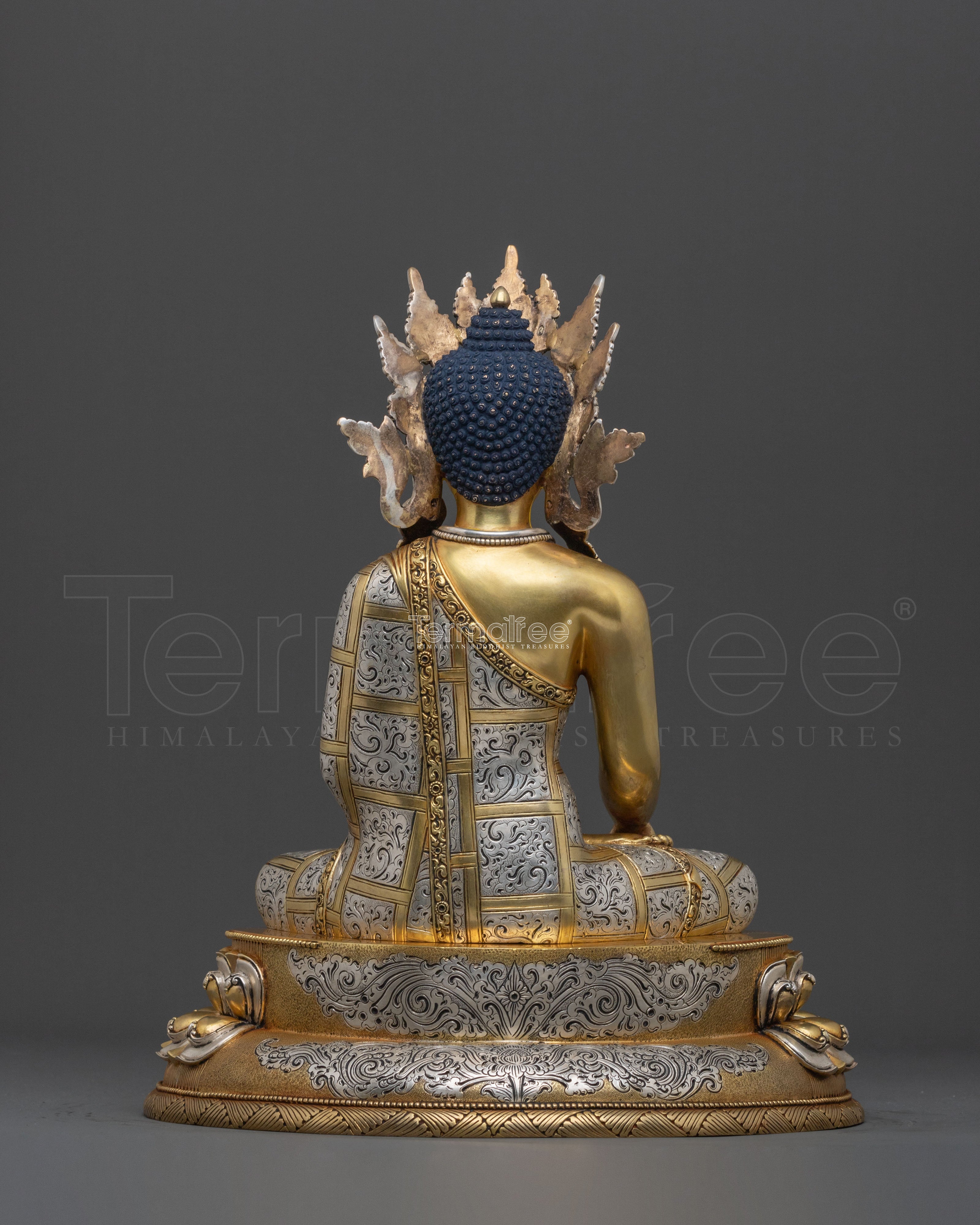 Tibetan Crown Shakyamuni Buddha Sculpture