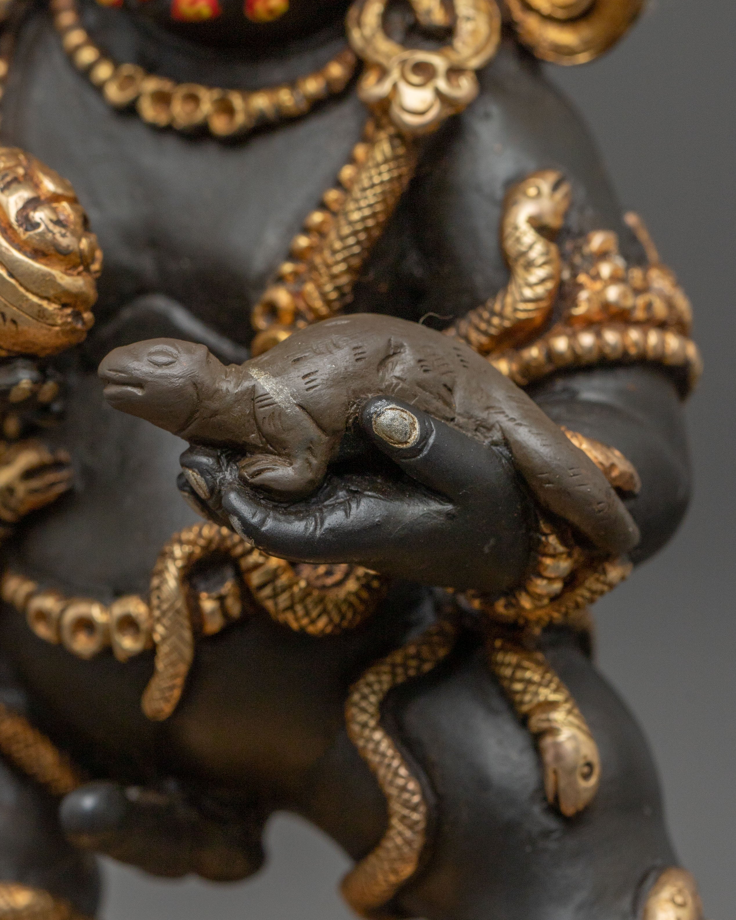 Black Dzambhala Statue | Sacred Wealth Deity