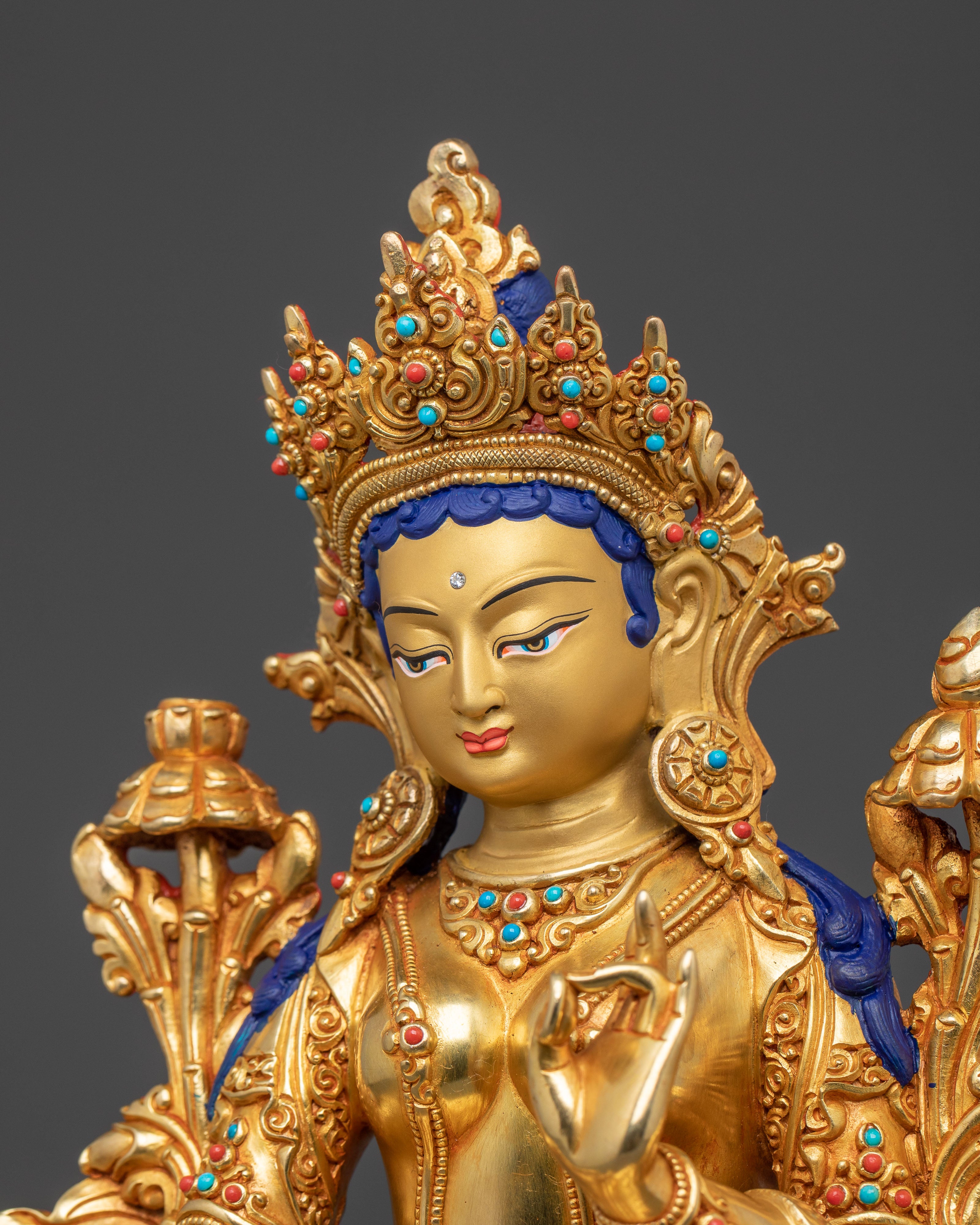 Guardian Green Tara Peace Statue | Handcrafted Serenity