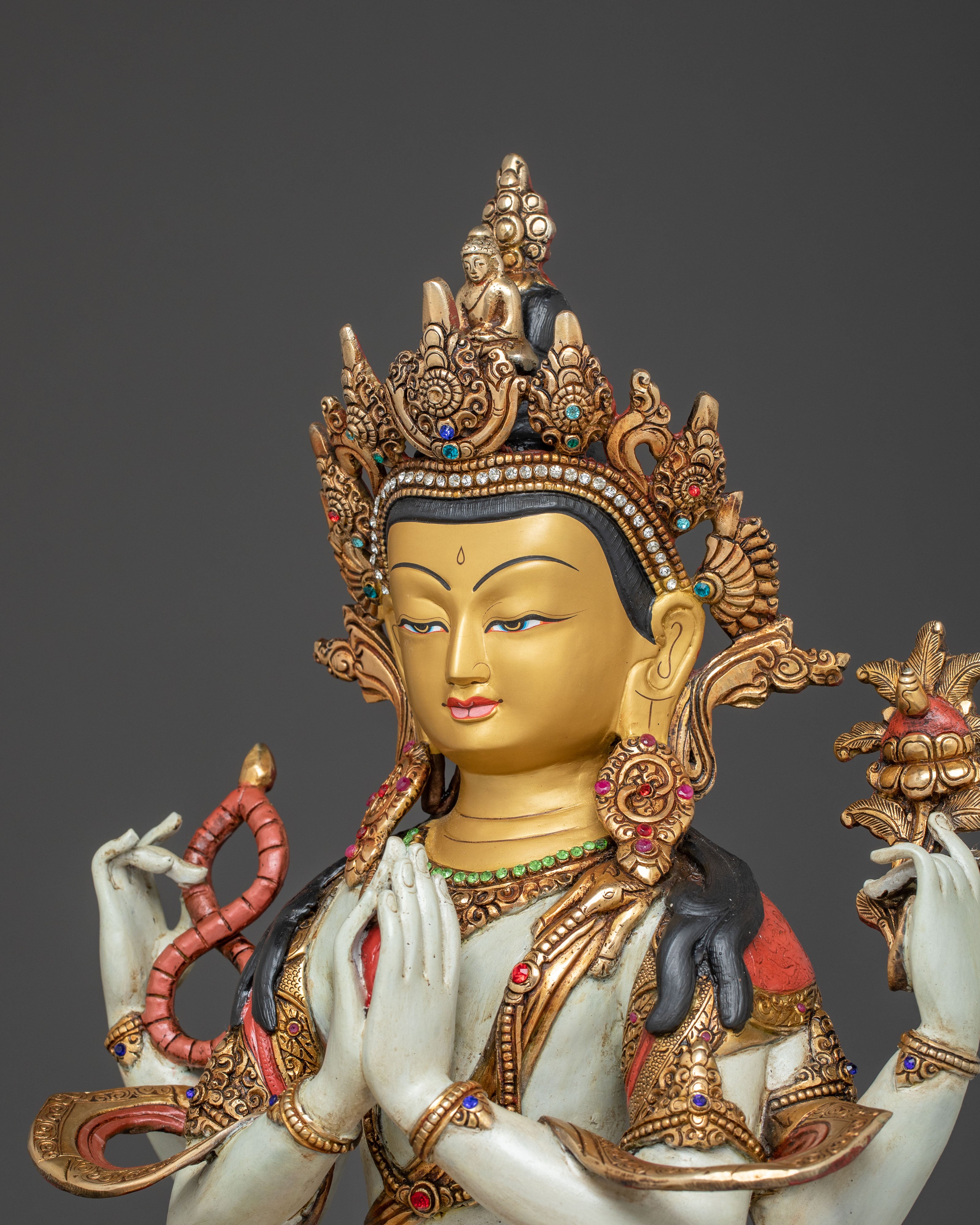 Chenrezig Statue for Meditation | Handcrafted Buddhist Art