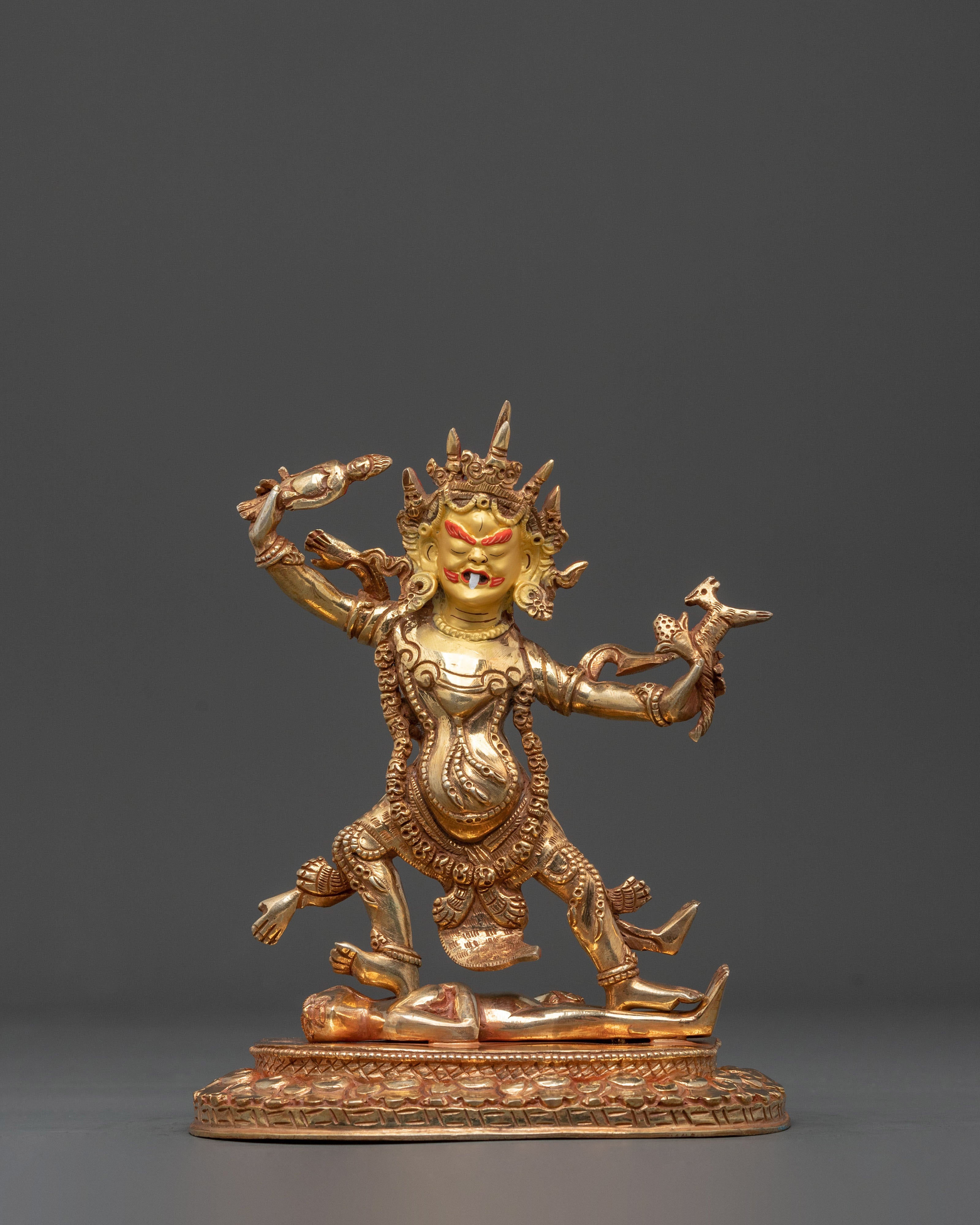 Three Nyingma Dharmapalas Statue Set | Tibetan Wrathful Protector Deities