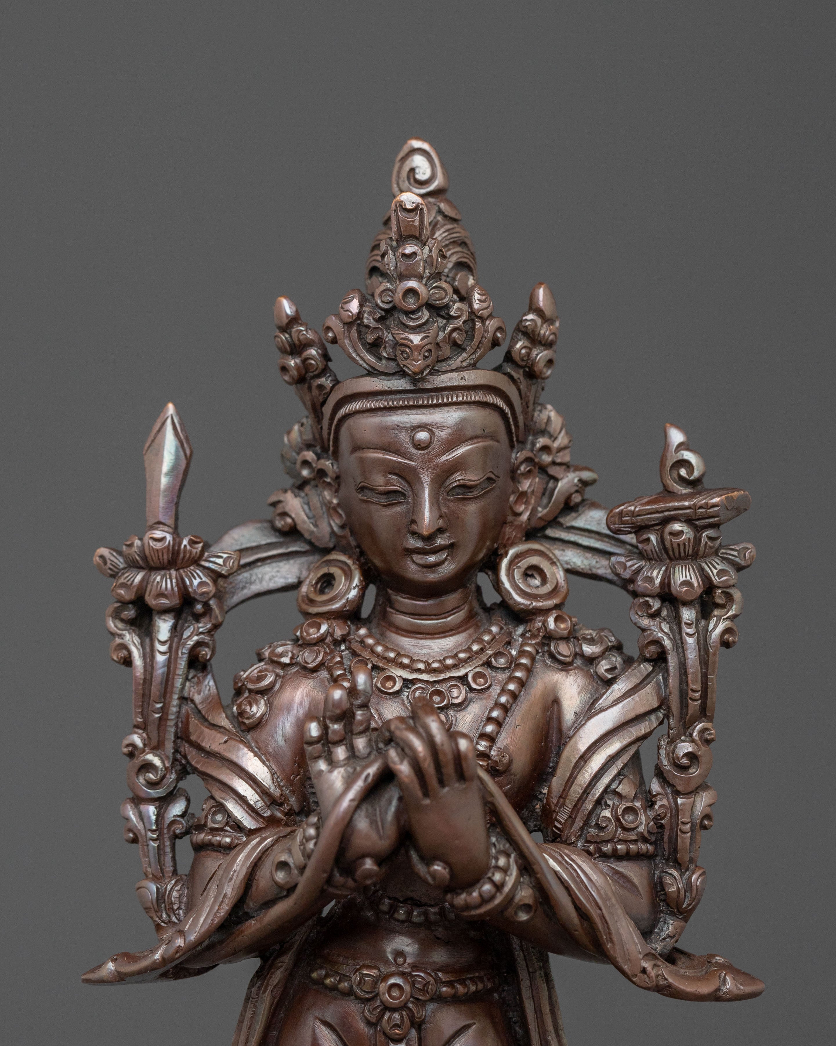 Tikshna Manjushri Sculpture | Oxidized Copper Body