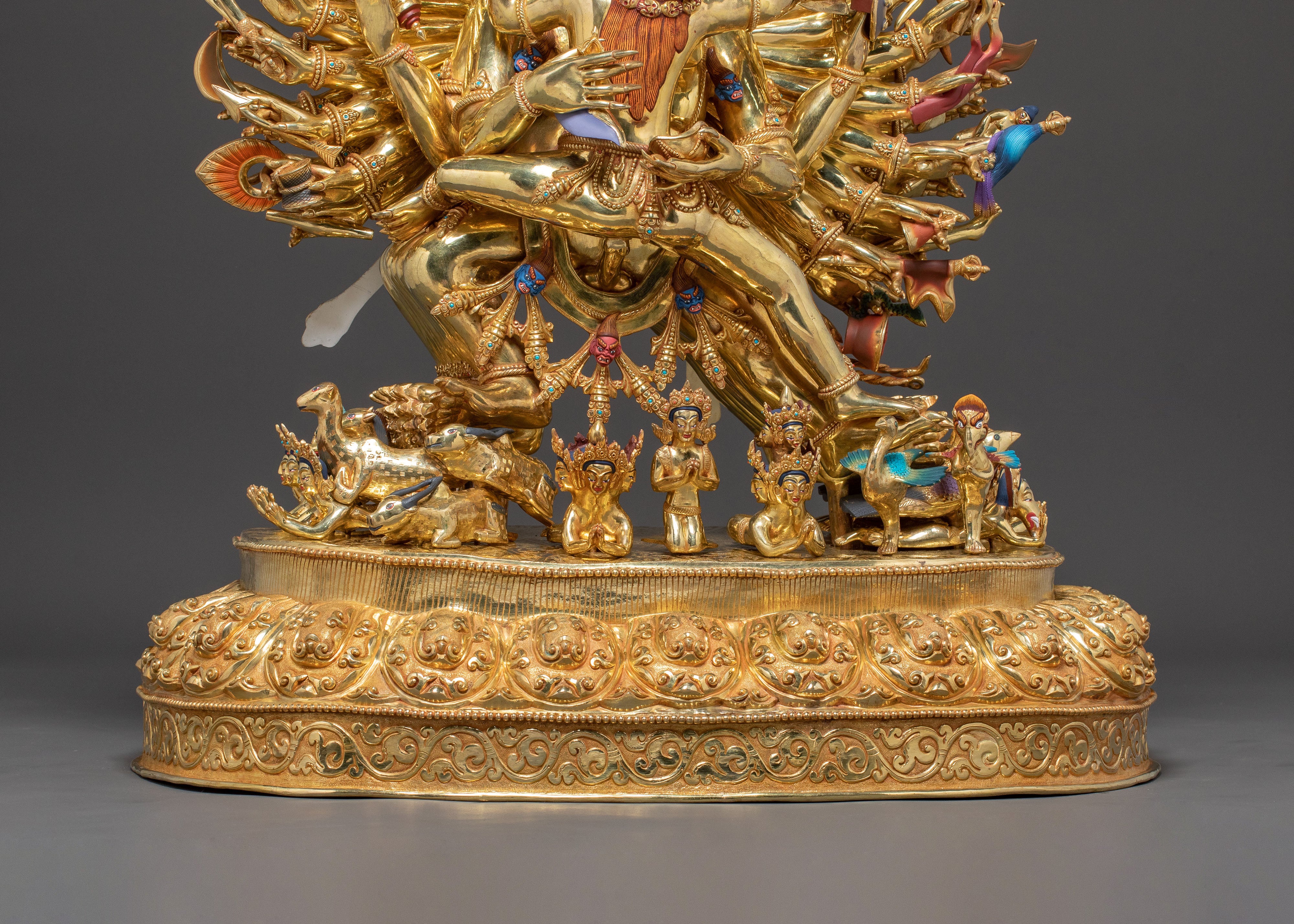 Formidable Yamantaka Spiritual Statue | 24k Gold Gilded