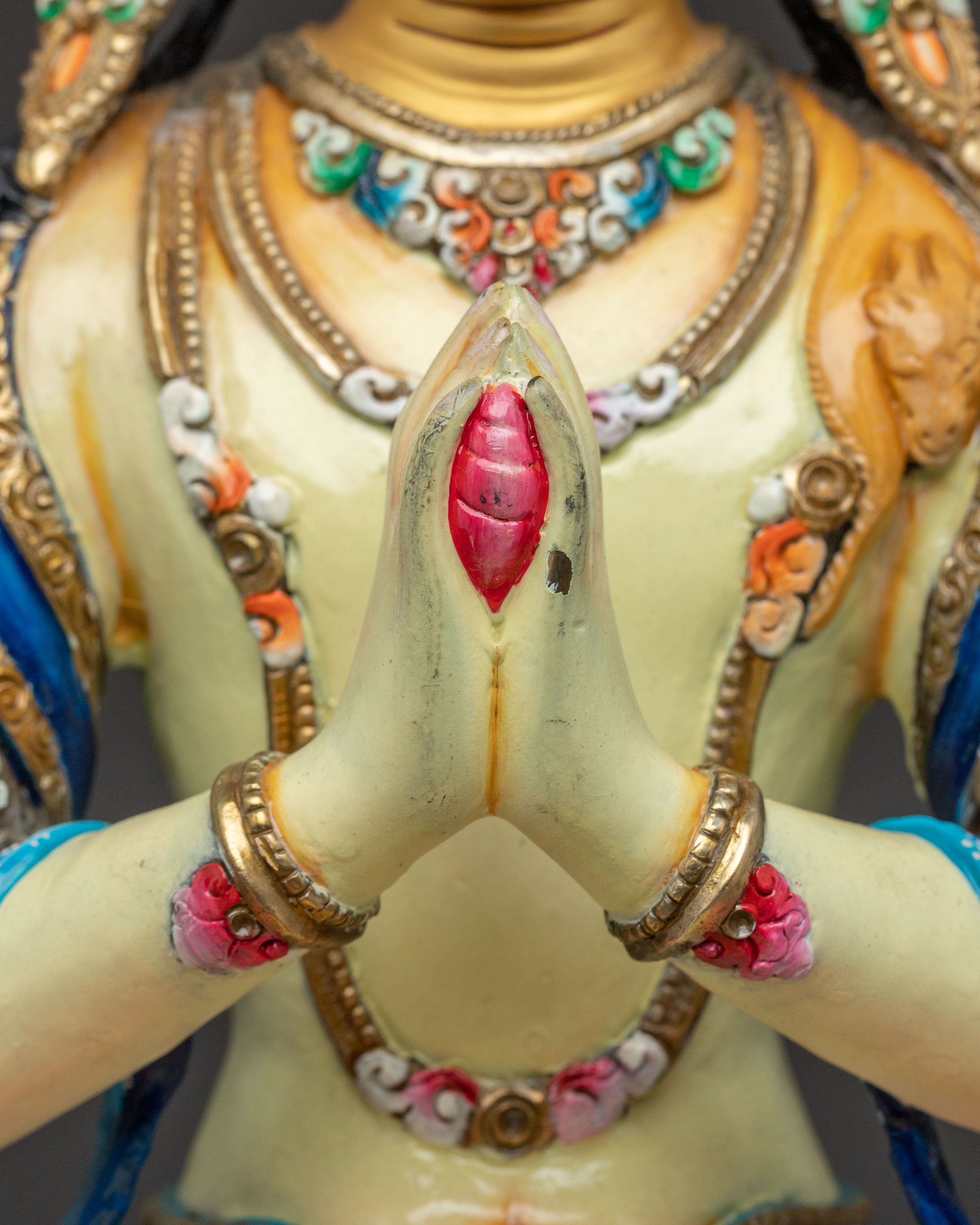 Chenrezig Guardian of Mercy Statue | Hand-Gilded Copper