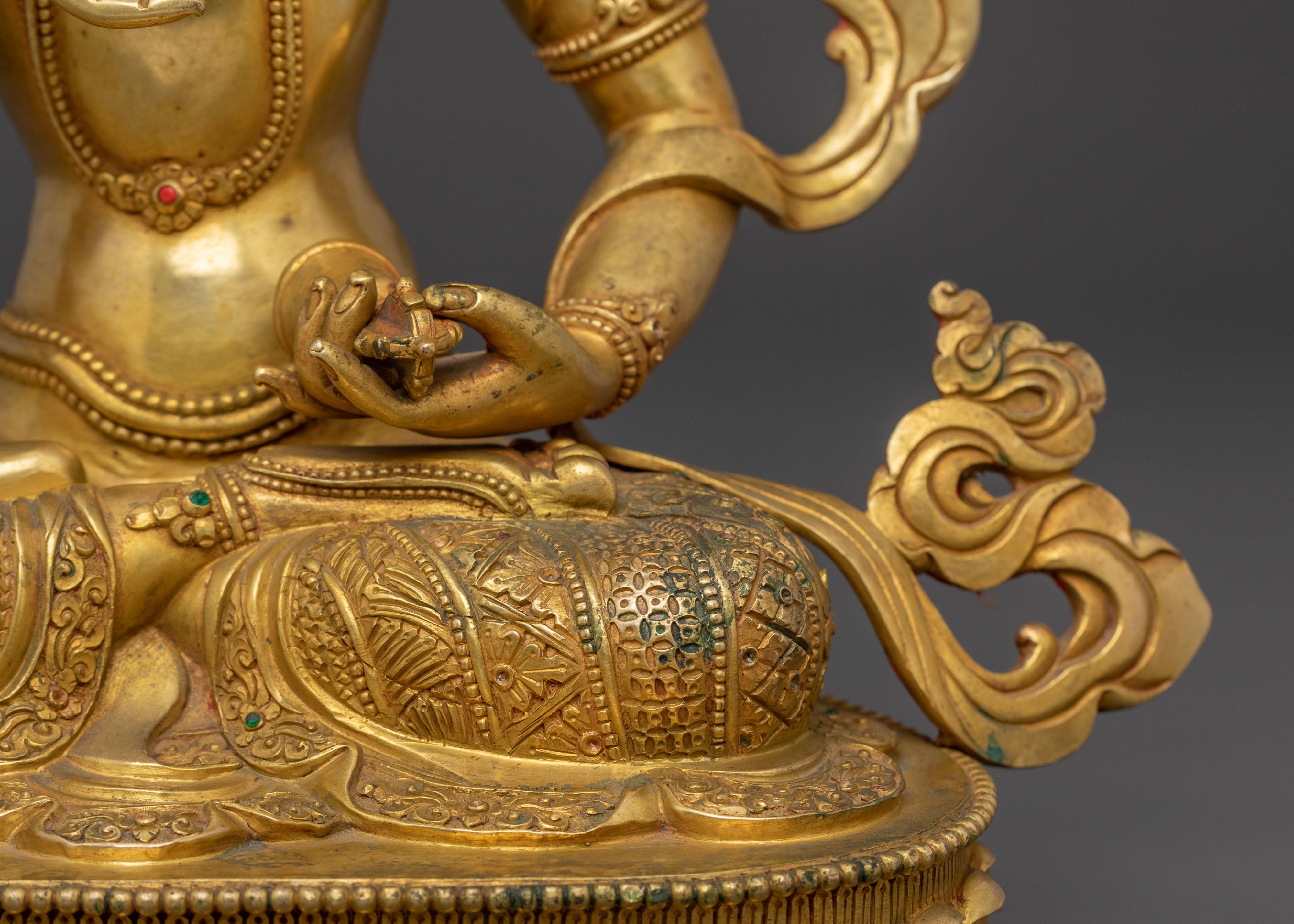 Golden Statue of Divine Vajrasattva | 24k Gold Gilded