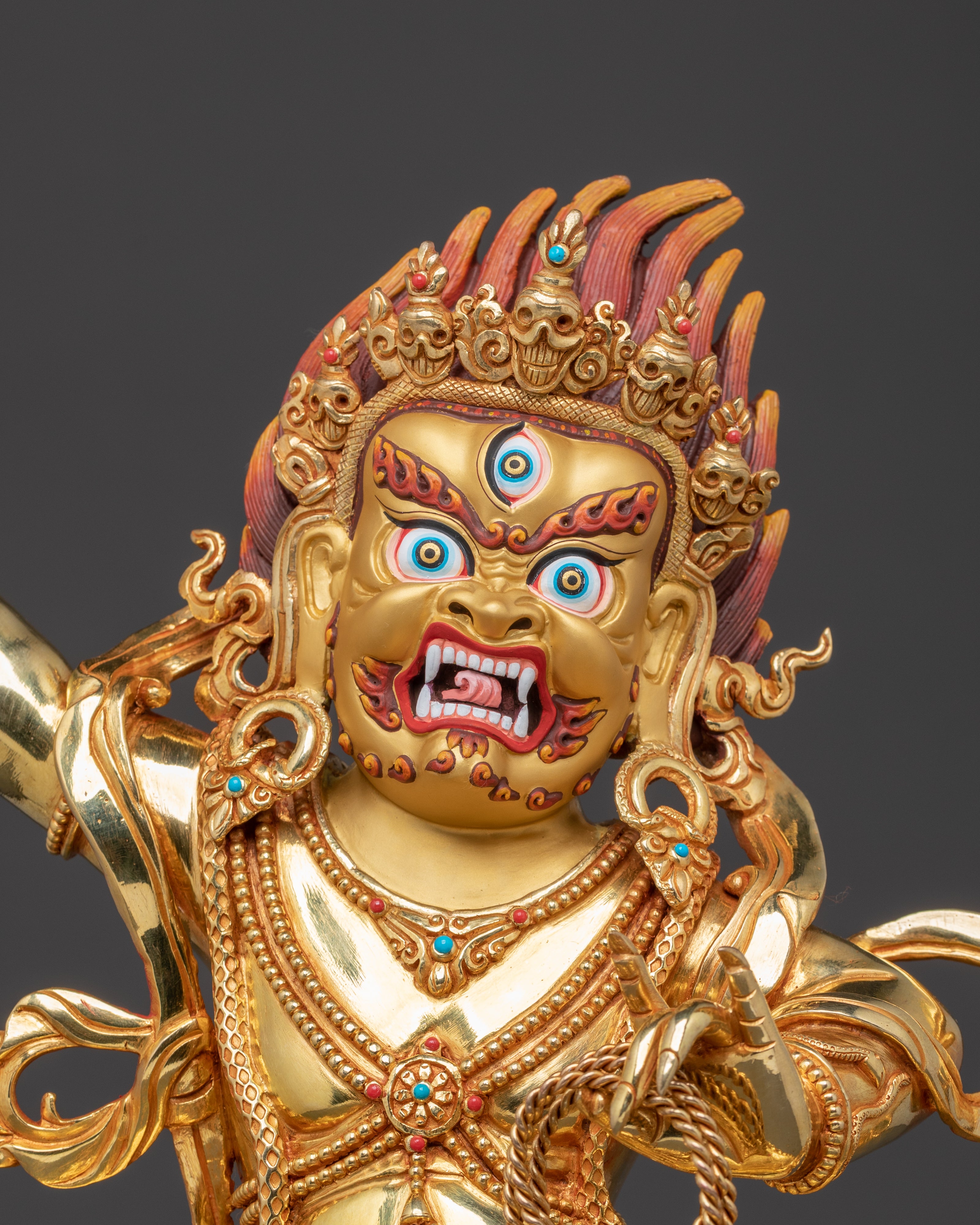 Golden Statue of Bodhisattva Vajrapani | Protector Deity