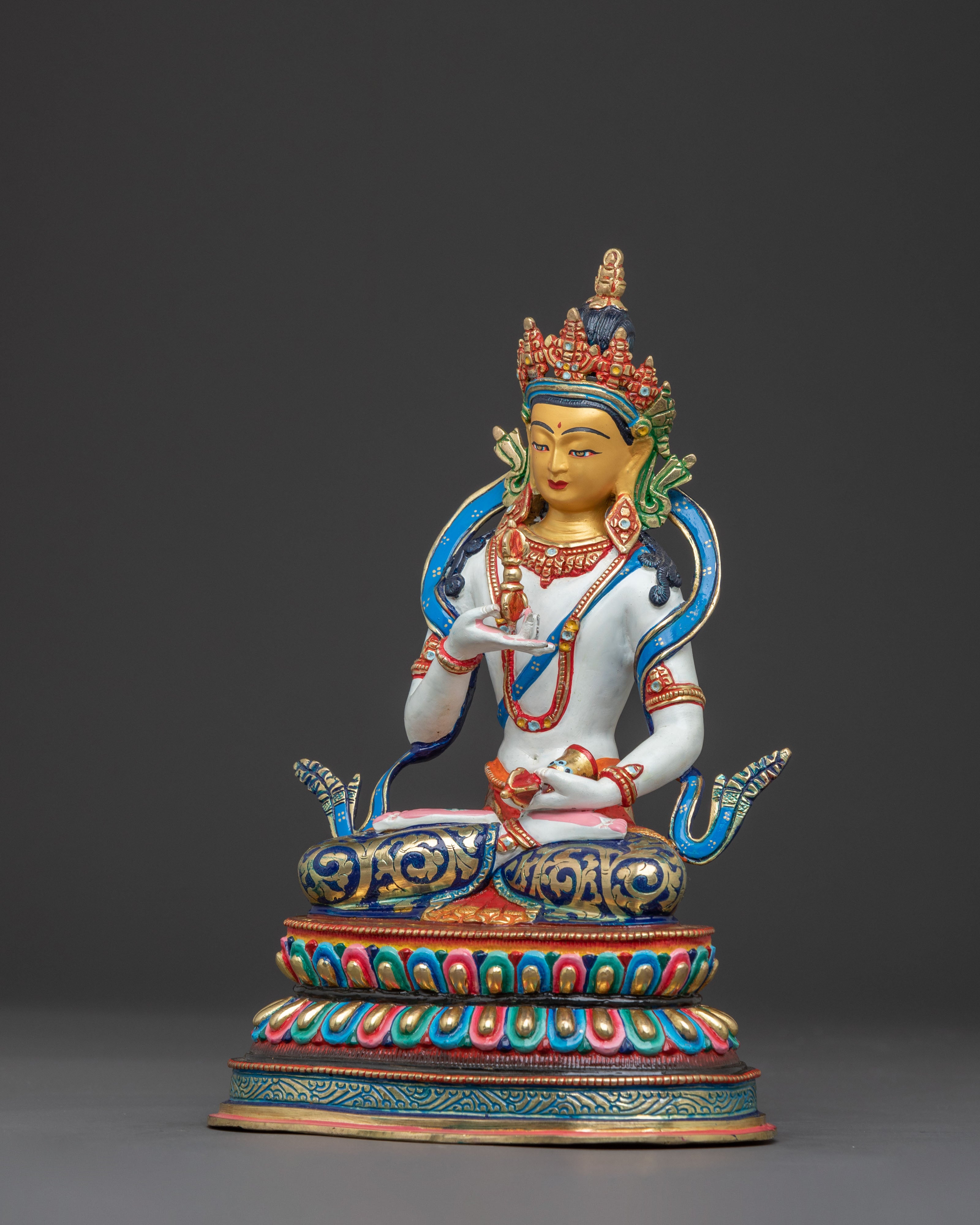 Vajrasattva Buddha – Serene 24K Gold Gilded Statue