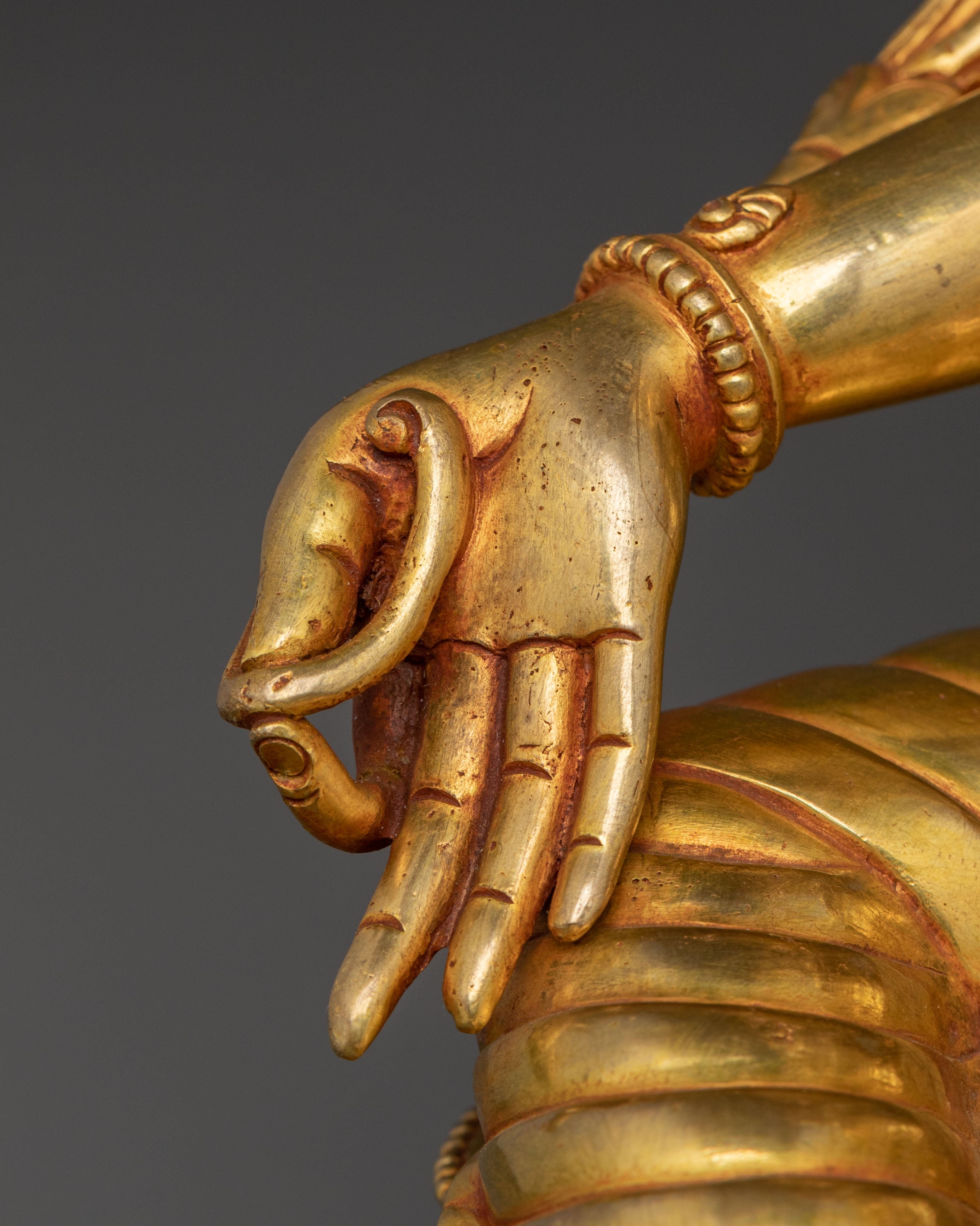 Victorious Green Tara Statue | 24k Gold Gilded Statue