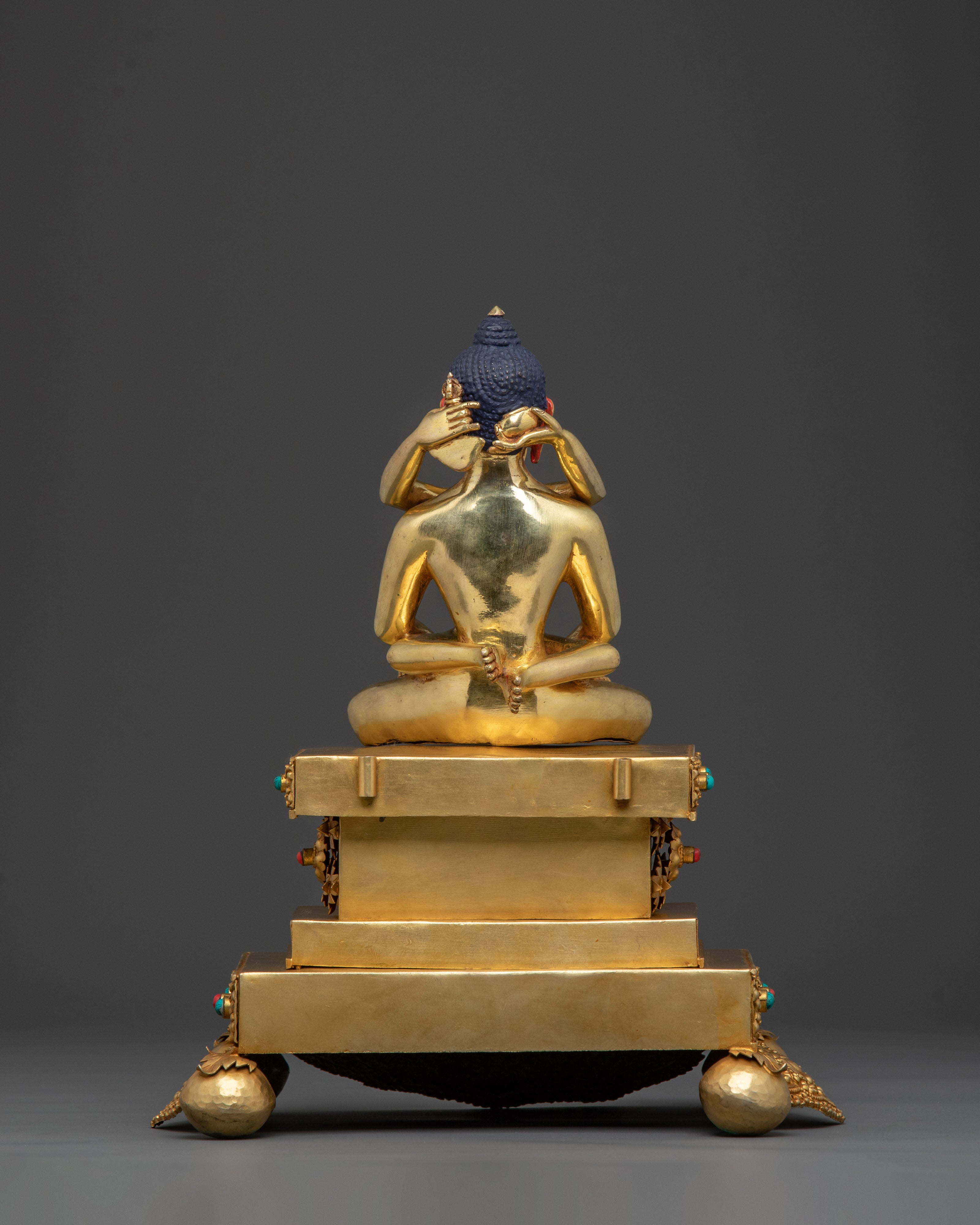 Samantabhadra Statue with Consort on Throne | Home Decor