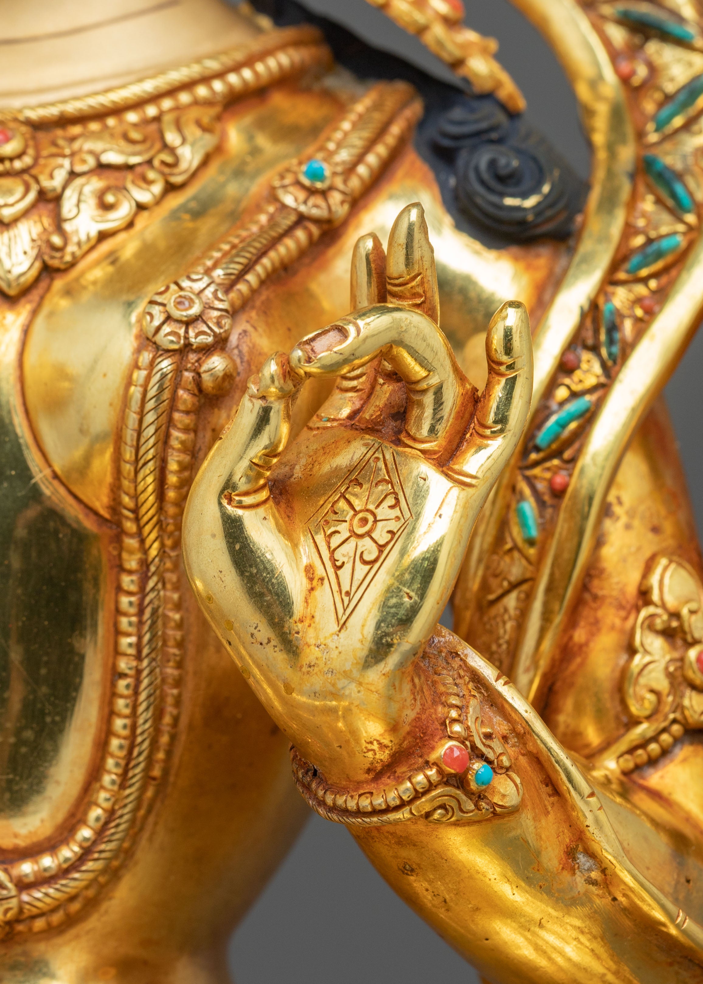 Green Tara Sculpture | Tibetan Fearless Protector