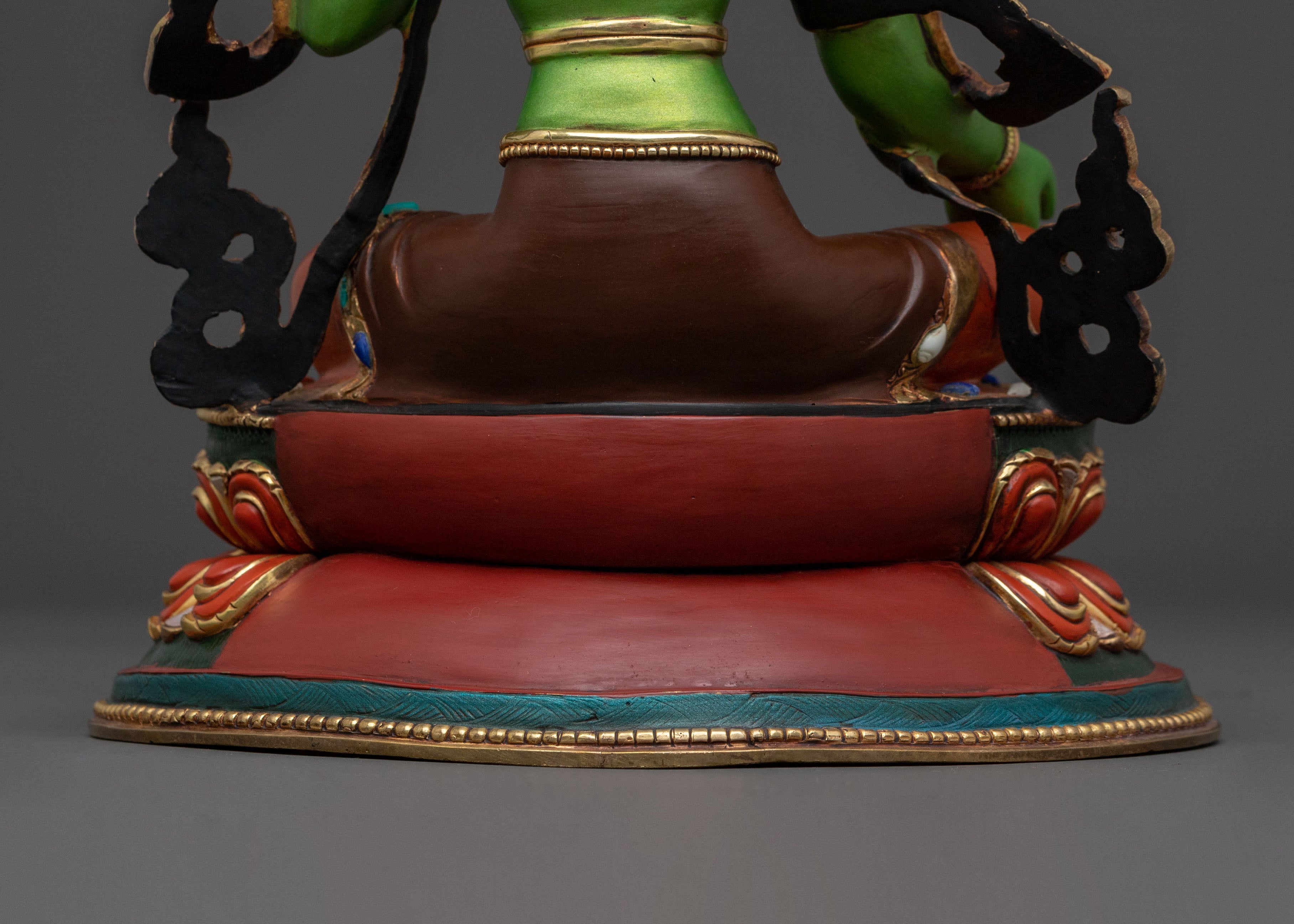 Handcrafted Green Tara Tibetan Statue | Spiritual Icon