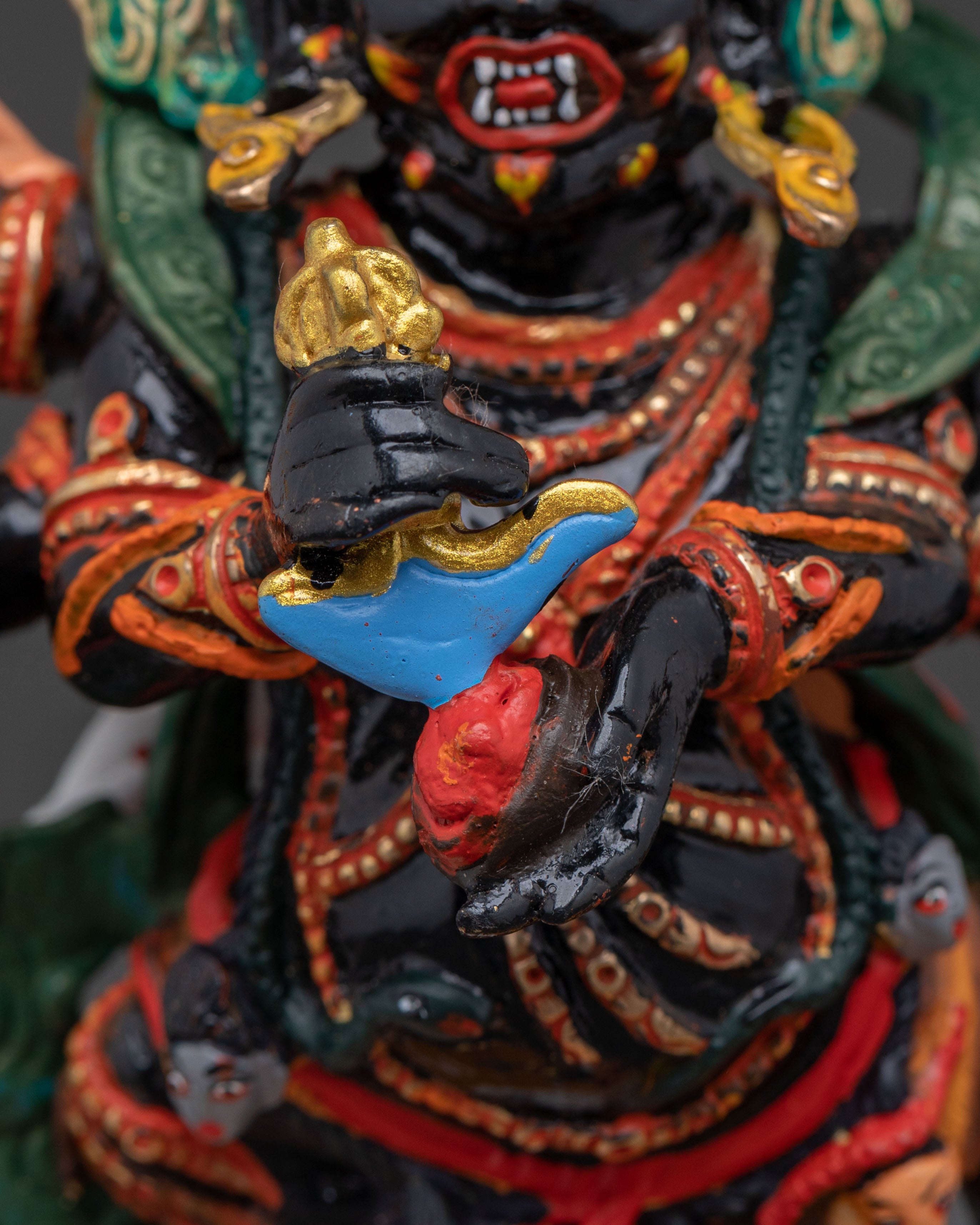 Sacred Statue of Six-Armed Mahakala: Fierce Protector