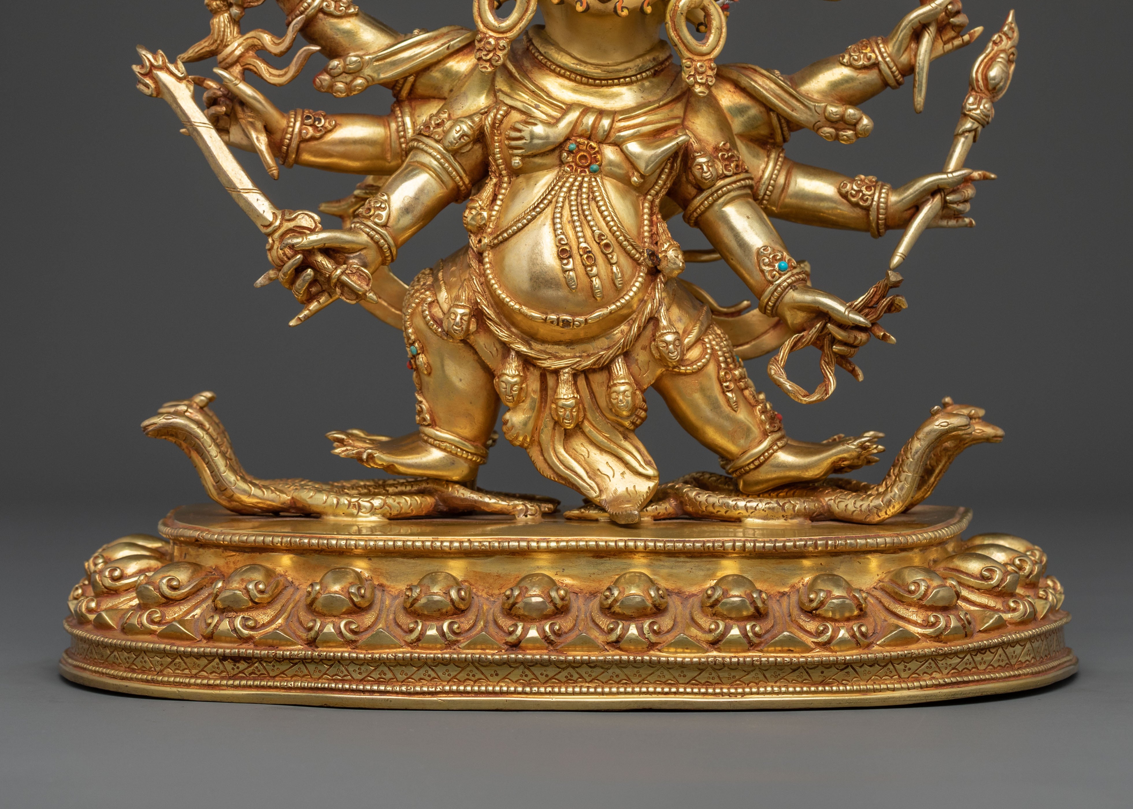 Hayagriva Sculpture: Fierce Protector in 24K Gold