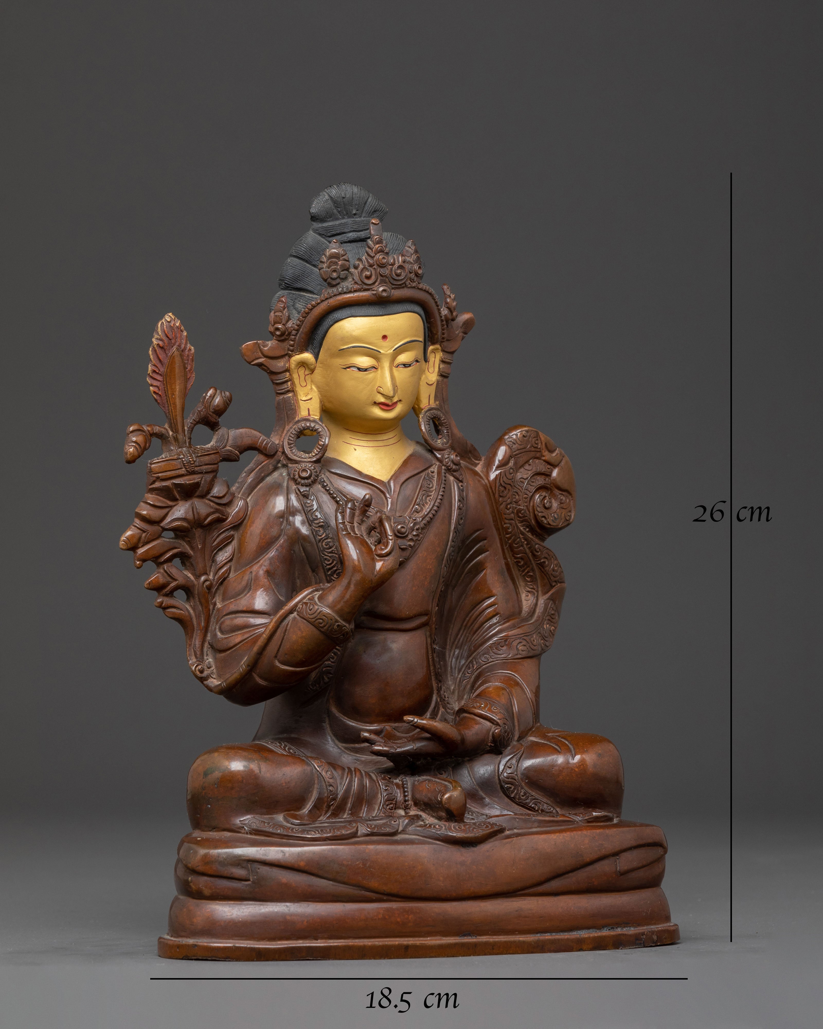 Tibetan Bodhisattva Statue – Oxidized Copper Masterpiece