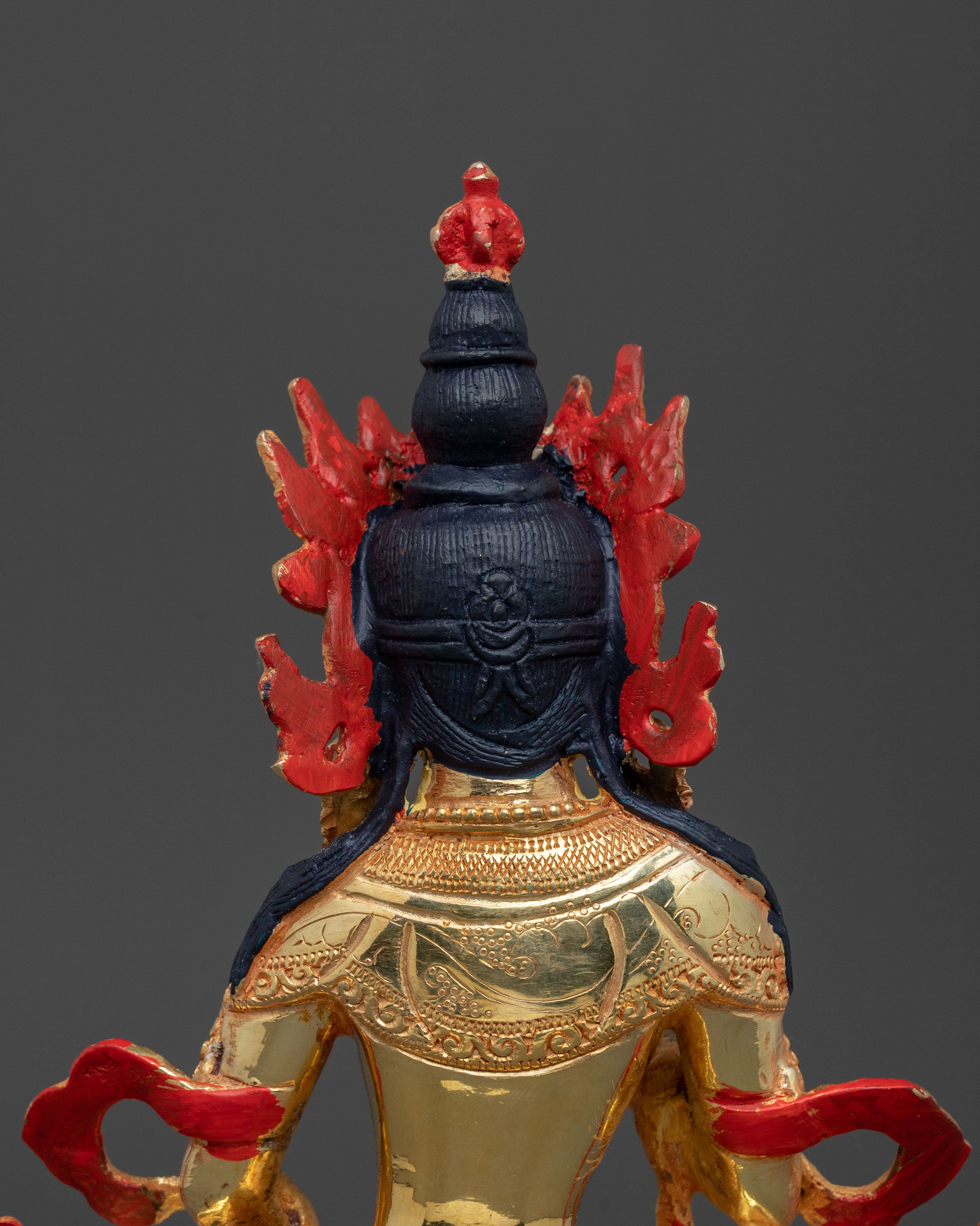 Hand Carved Vajrasattva Copper Statue | Buddhist Decor