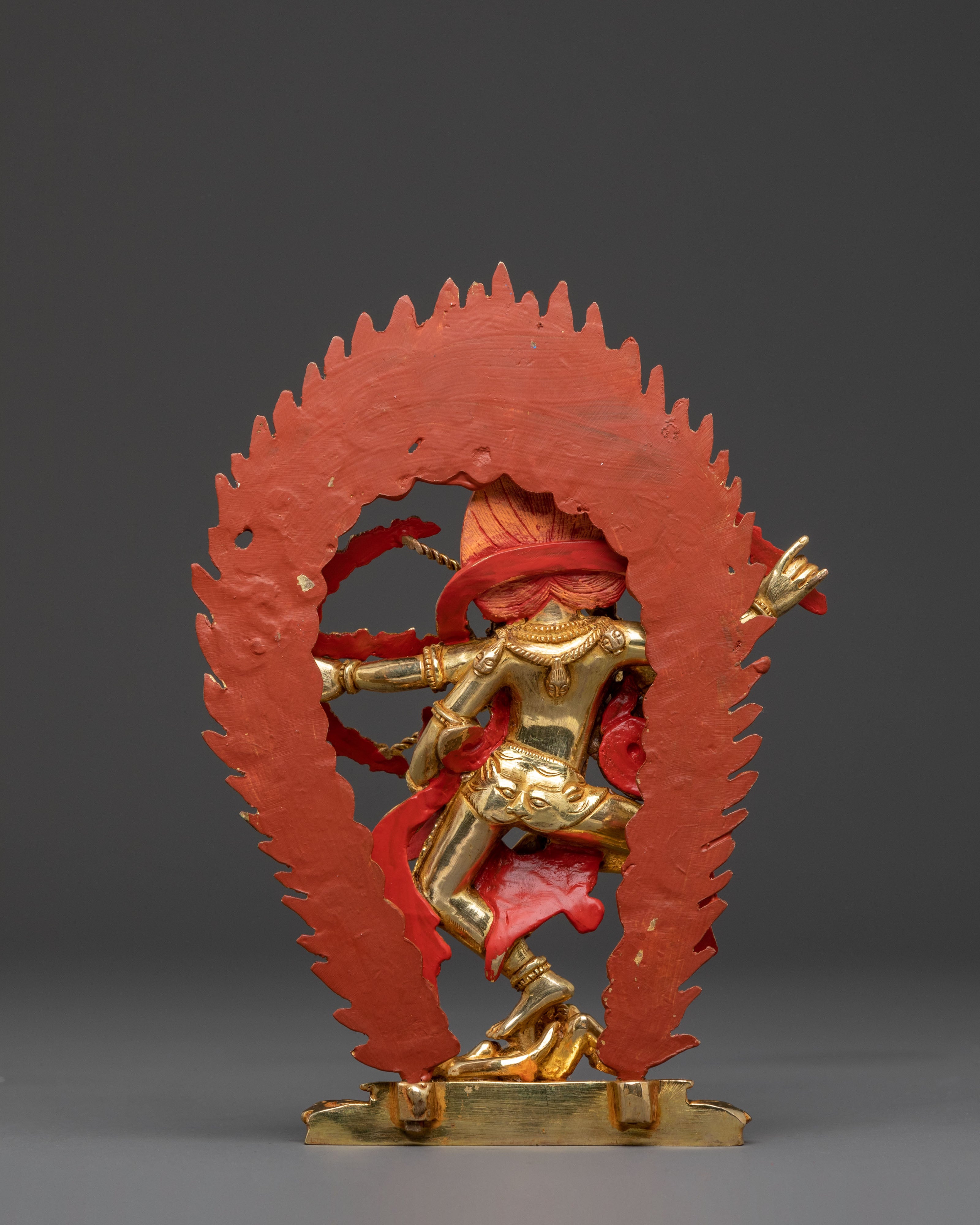 Goddess of Attraction Kurukulla Statue - Hand-Gilded Copper Art