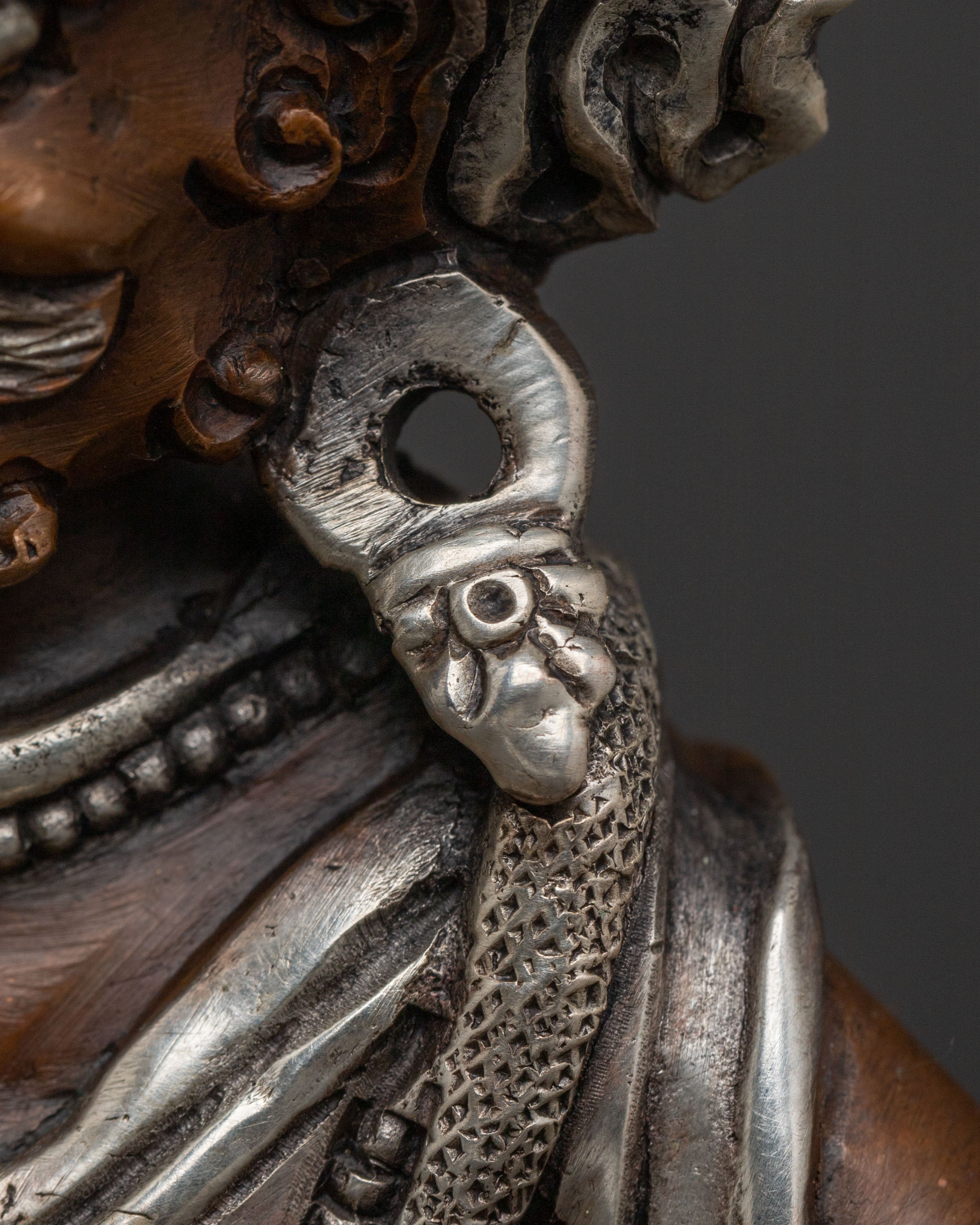 Guru Drakpo Protector Statue | Oxidized Copper Figure