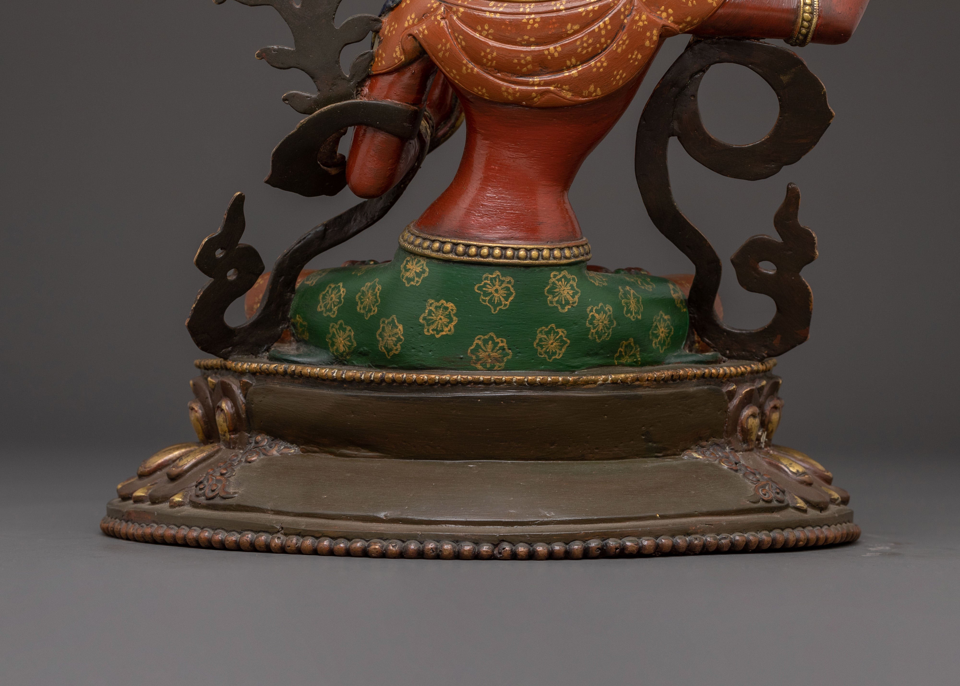 Manjushri 24K Gold Gilded Statue | Enlightened Form