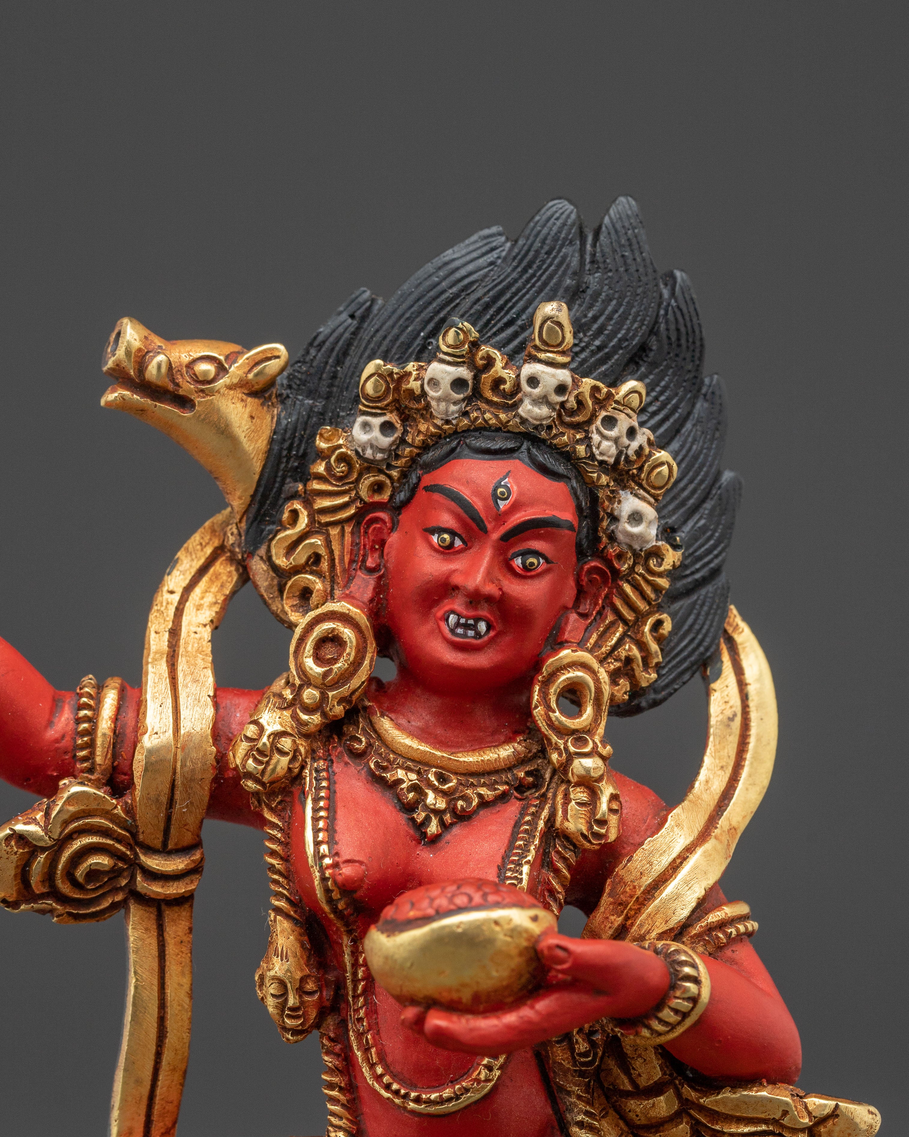 Handcrafted Droje Phagmo Statue – Gilded Copper Statue