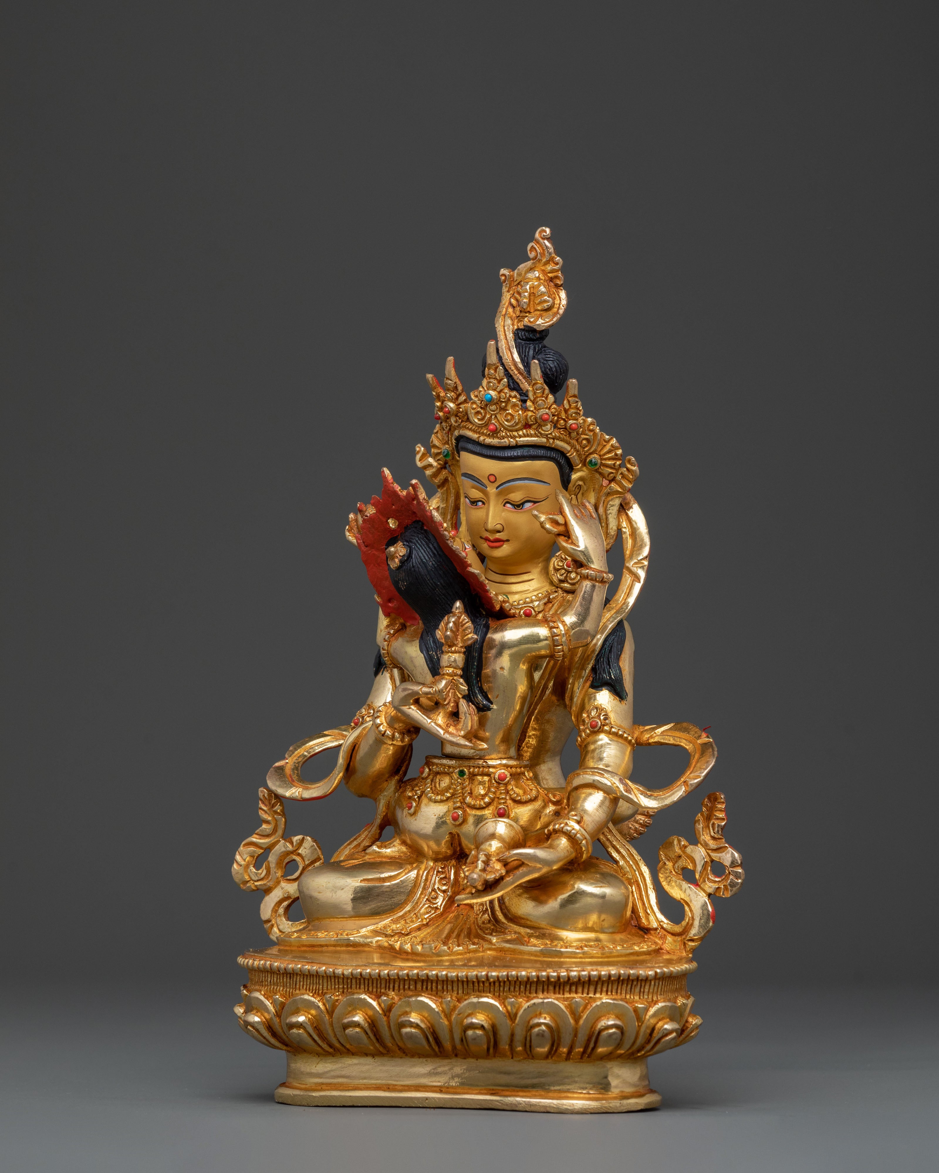 Vajrasattva Sculpture with Vajragarvi | Sacred Union of Purification