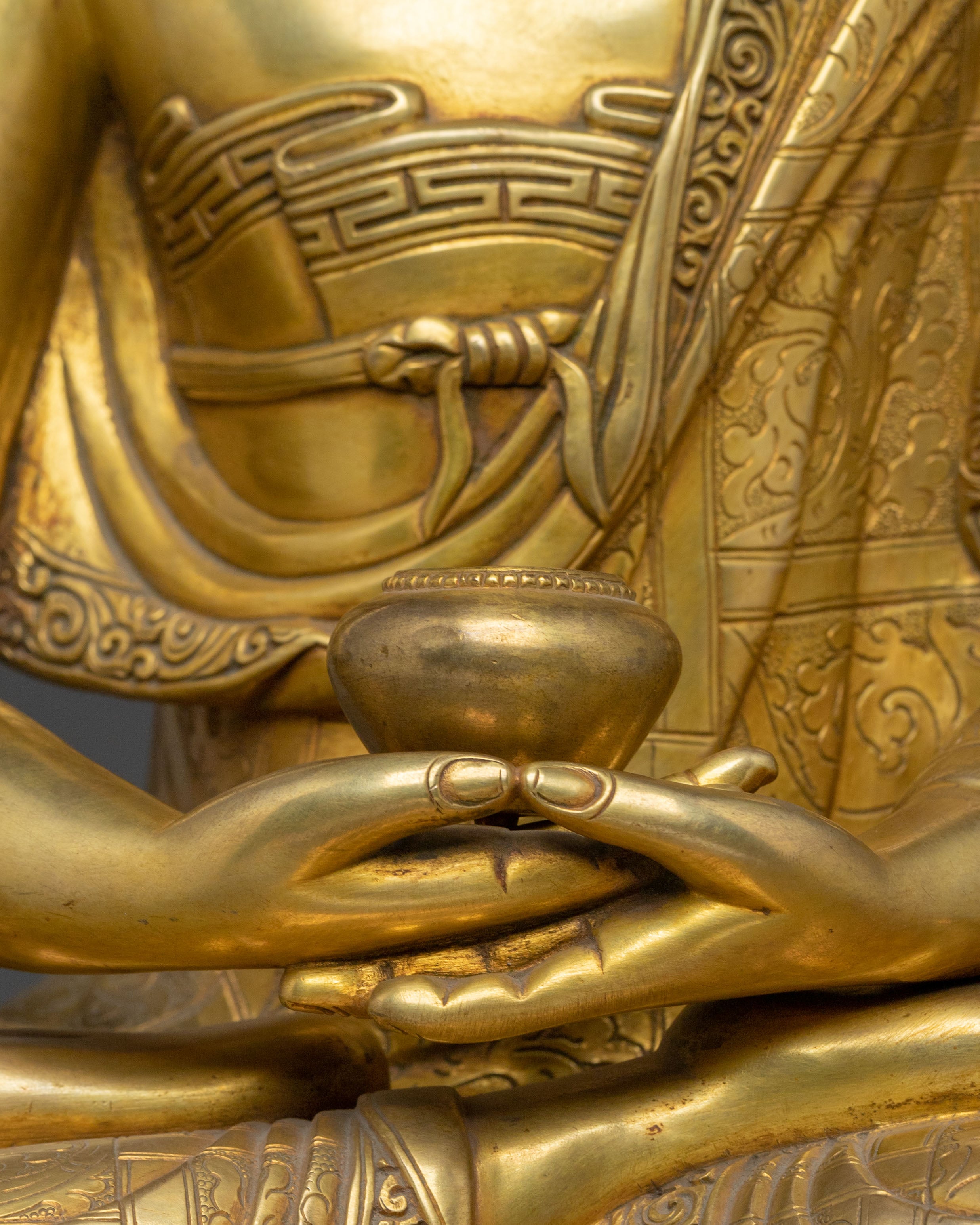 Amitabha Buddha Enlightened Figurine: Buddha of Infinite Light
