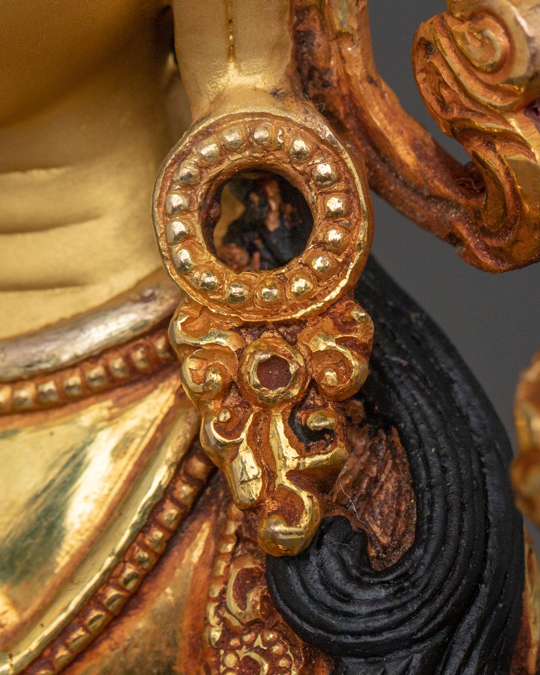 Green Tara Fearless Guardian Statue - 24K Gold Gilded