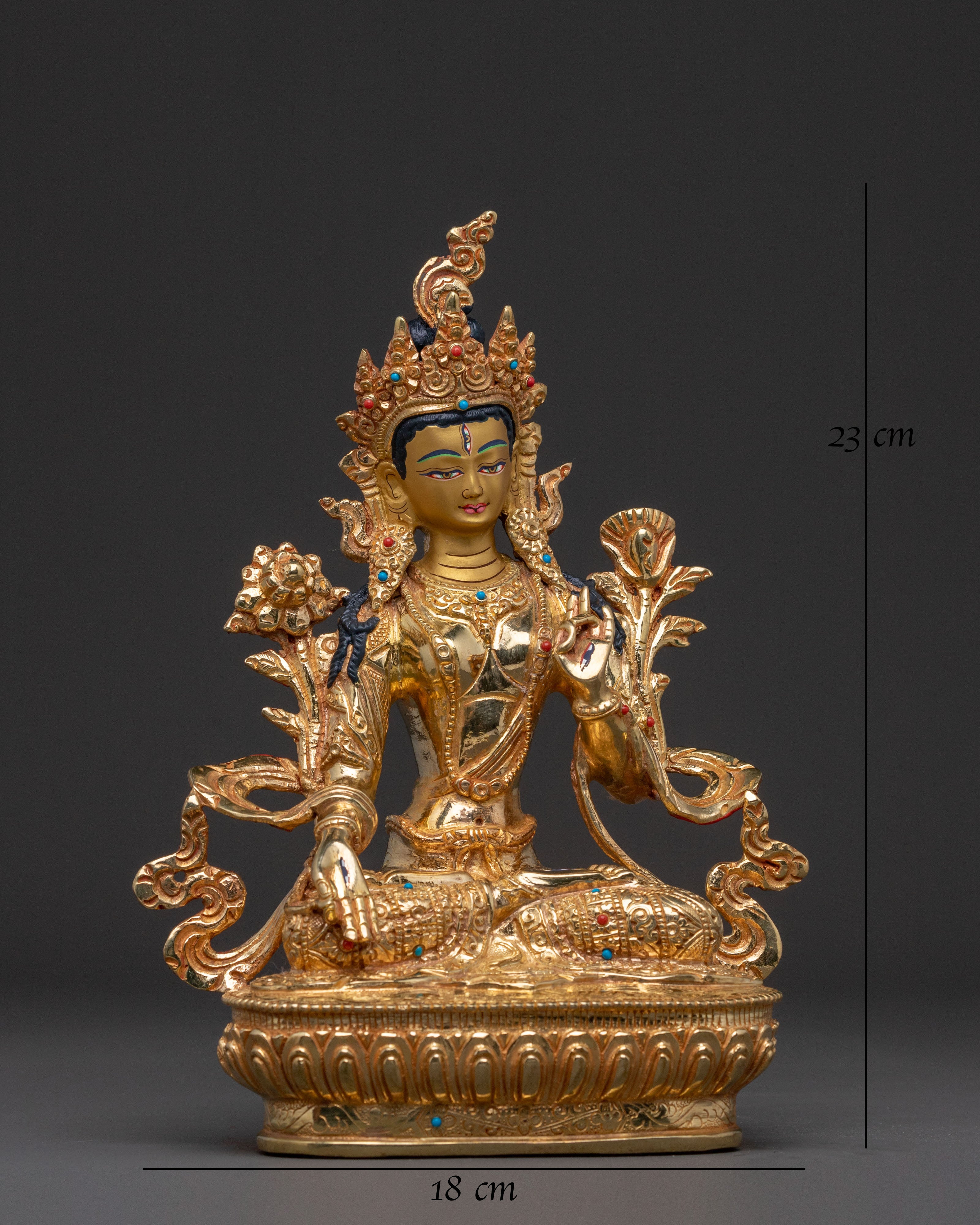 White Tara Spiritual Altar Statue: Divine Figure