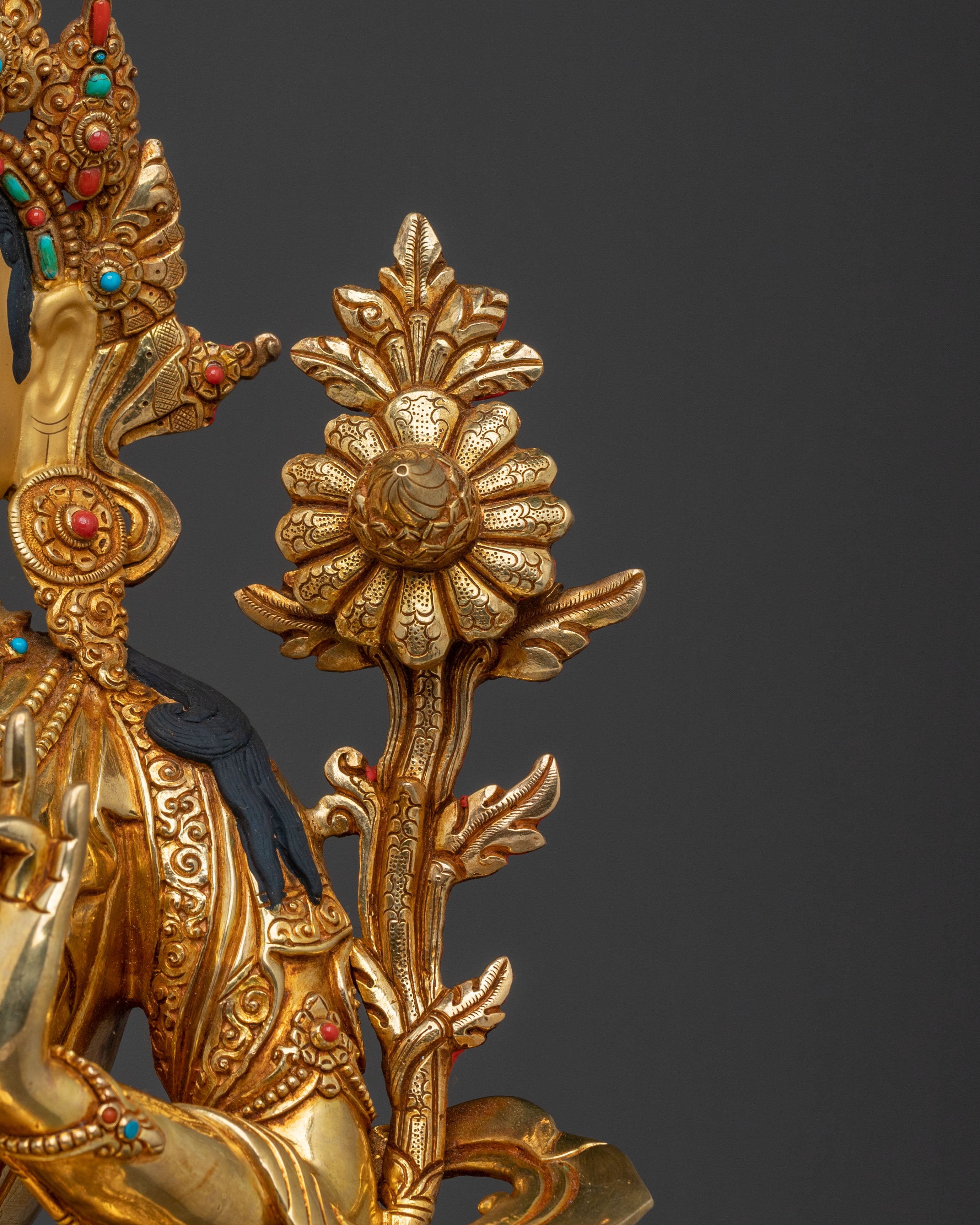 Himalayan Shyama Tara Healing Statue | Sacred Buddhist Art
