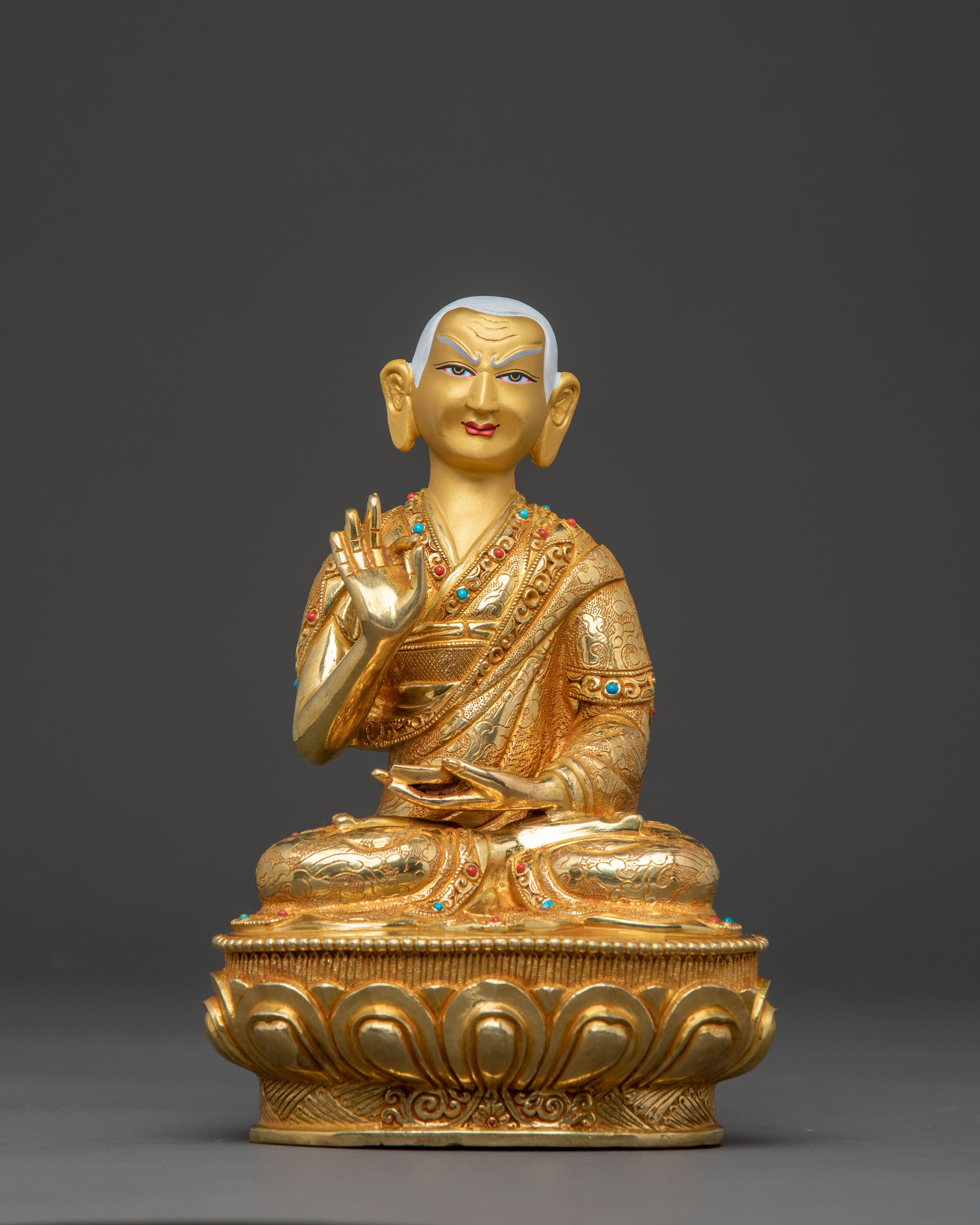 Tsongkhapa Spiritual Statue with Disciples | Altar Decor