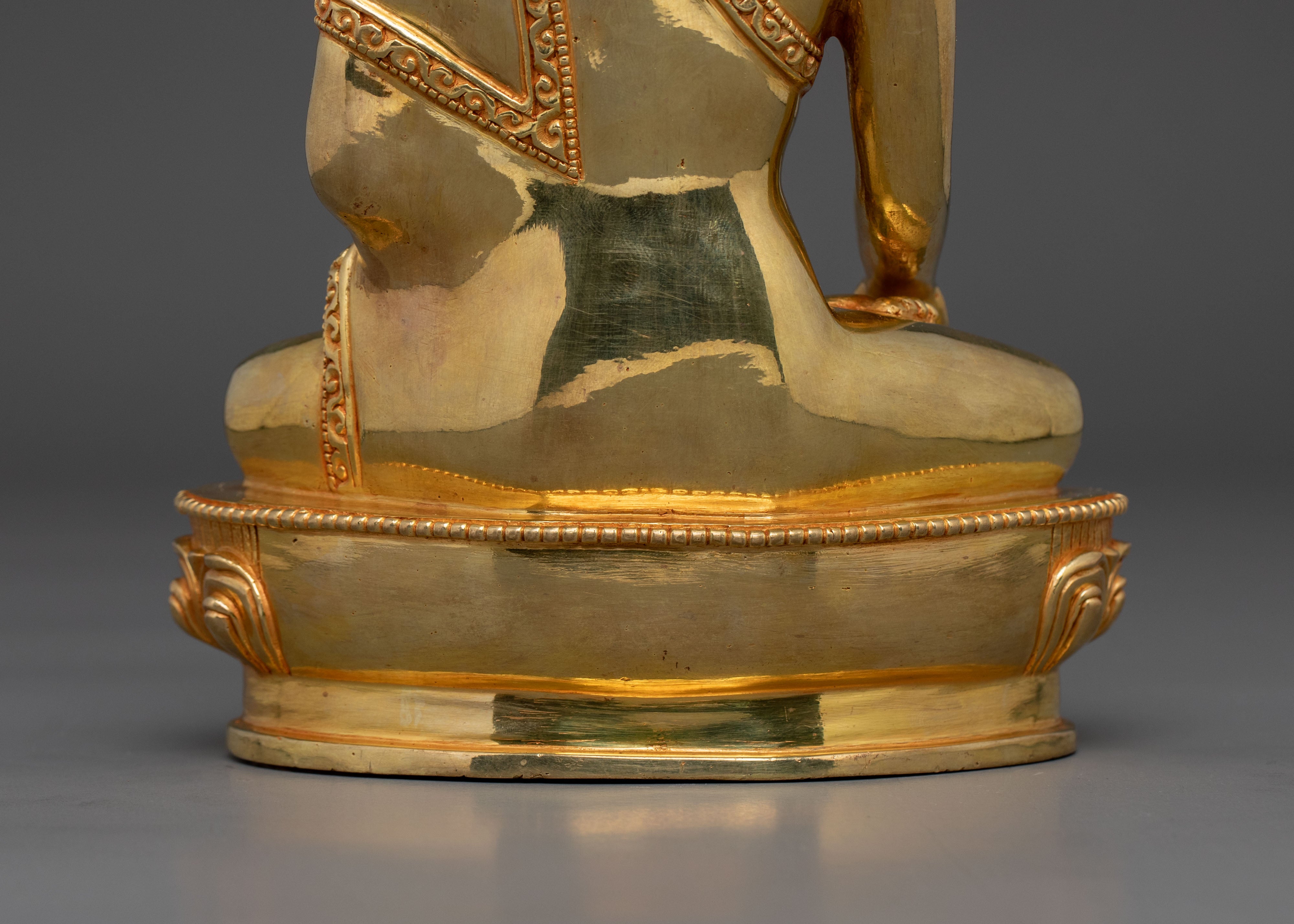 Shakyamuni Buddha 24K Gold Gilded Figure