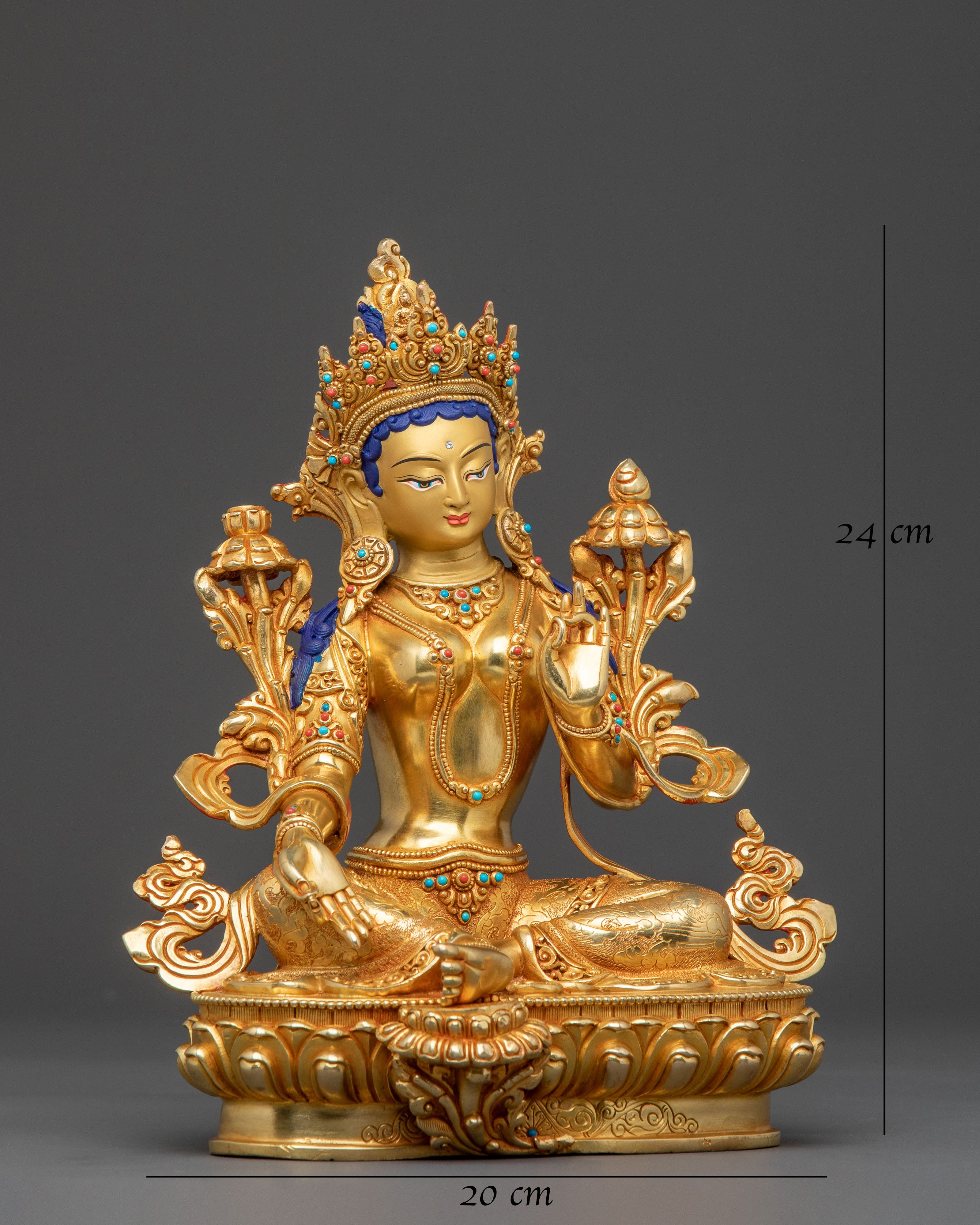 Guardian Green Tara Peace Statue | Handcrafted Serenity