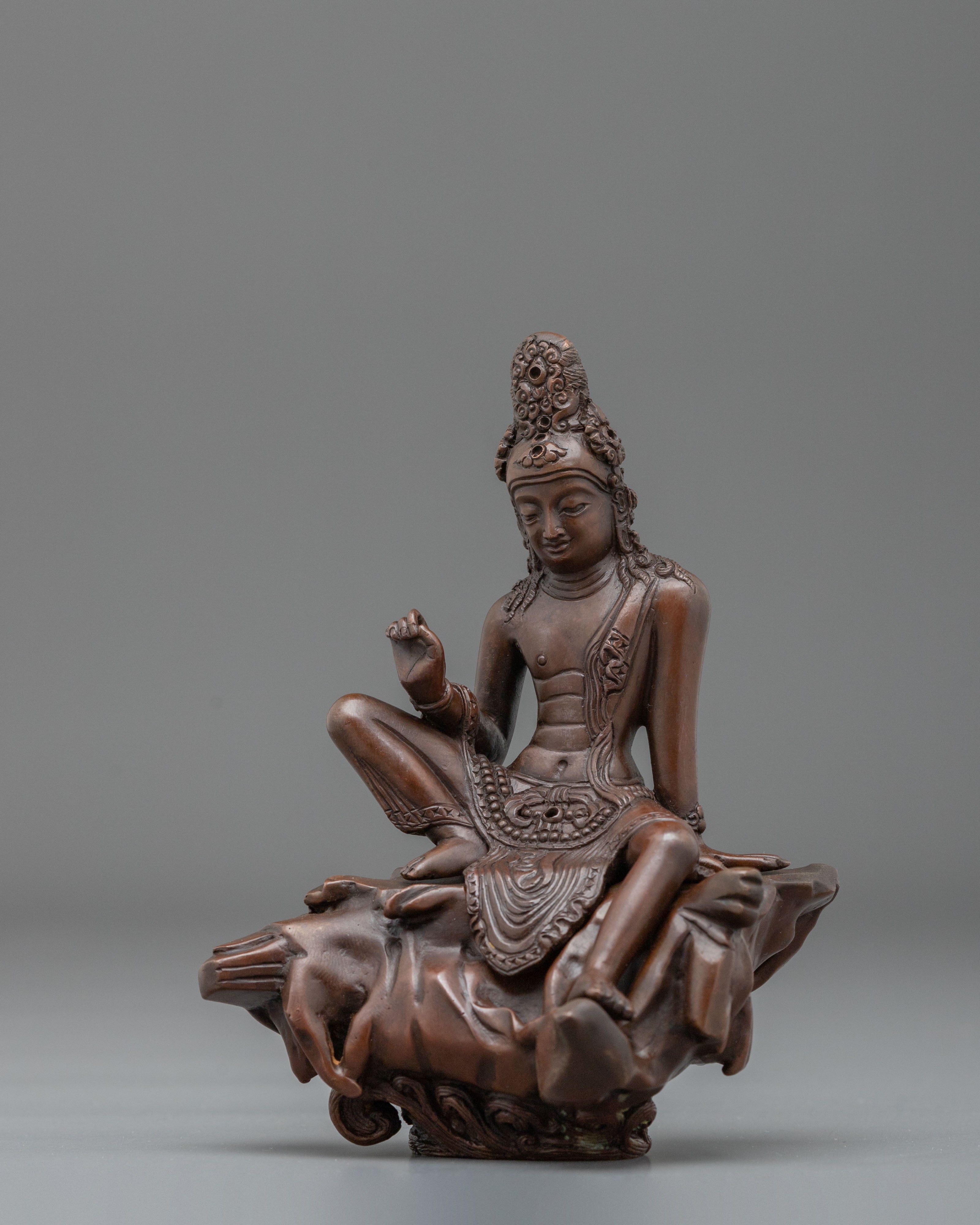 Majestic Lokeshwor Sculpture in Oxidized Copper