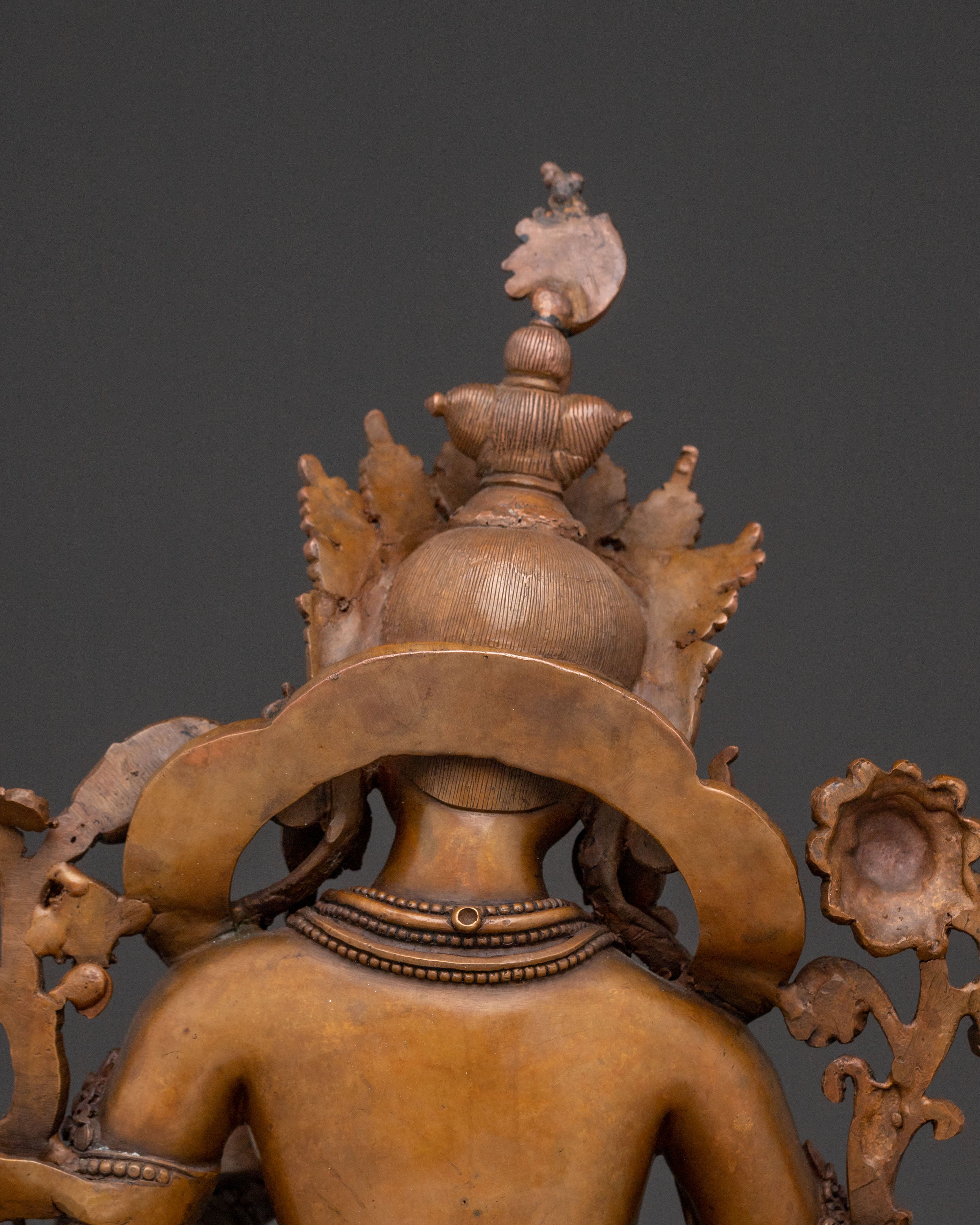 Savior Green Tara Copper Statue | Meditation Elegance