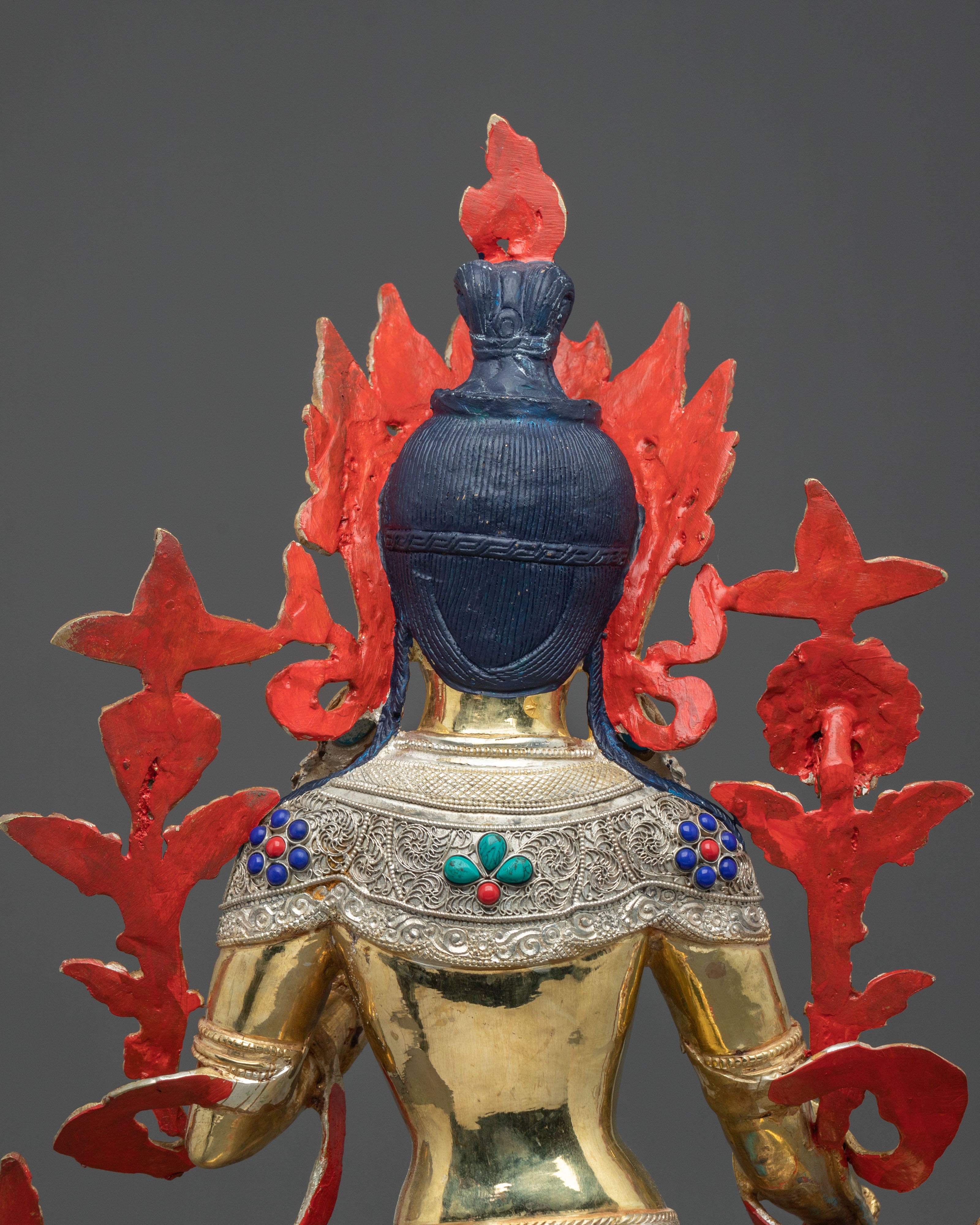 Sacred White Tara Sculpture | Copper Figurine