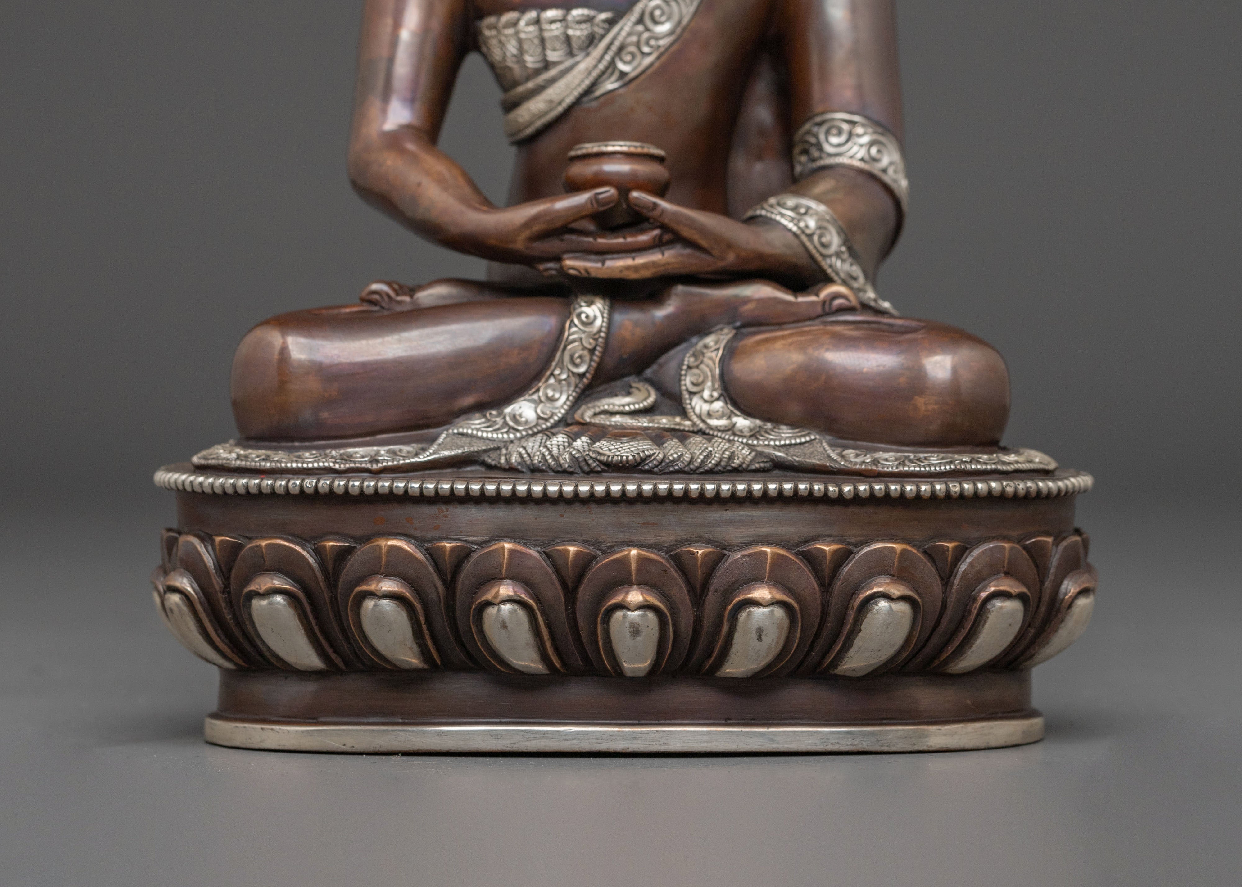 Amitabha Buddha Spiritual Figurine | Oxidized Copper Body
