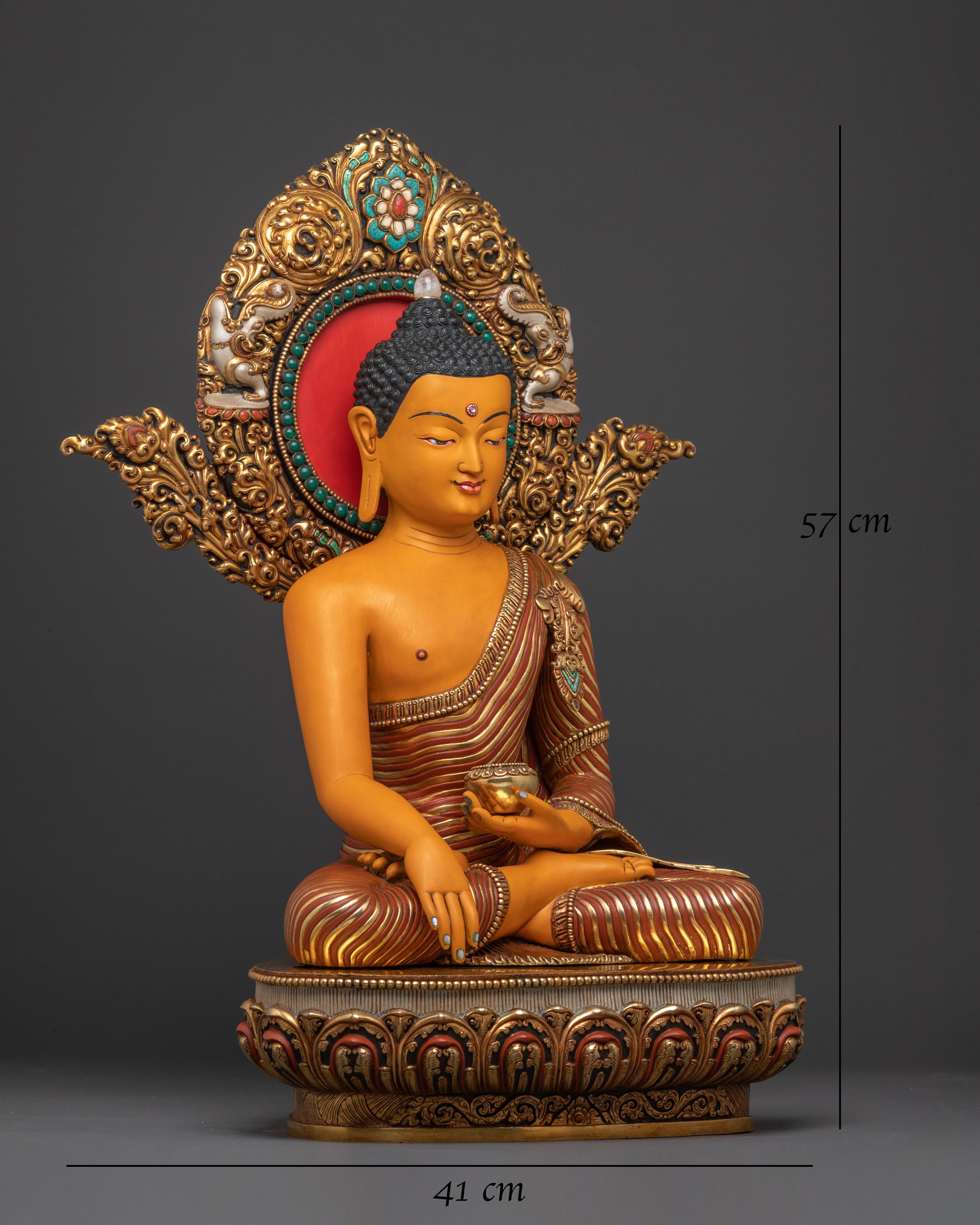Divine Shakyamuni Buddha Golden Statue | Altar Decor