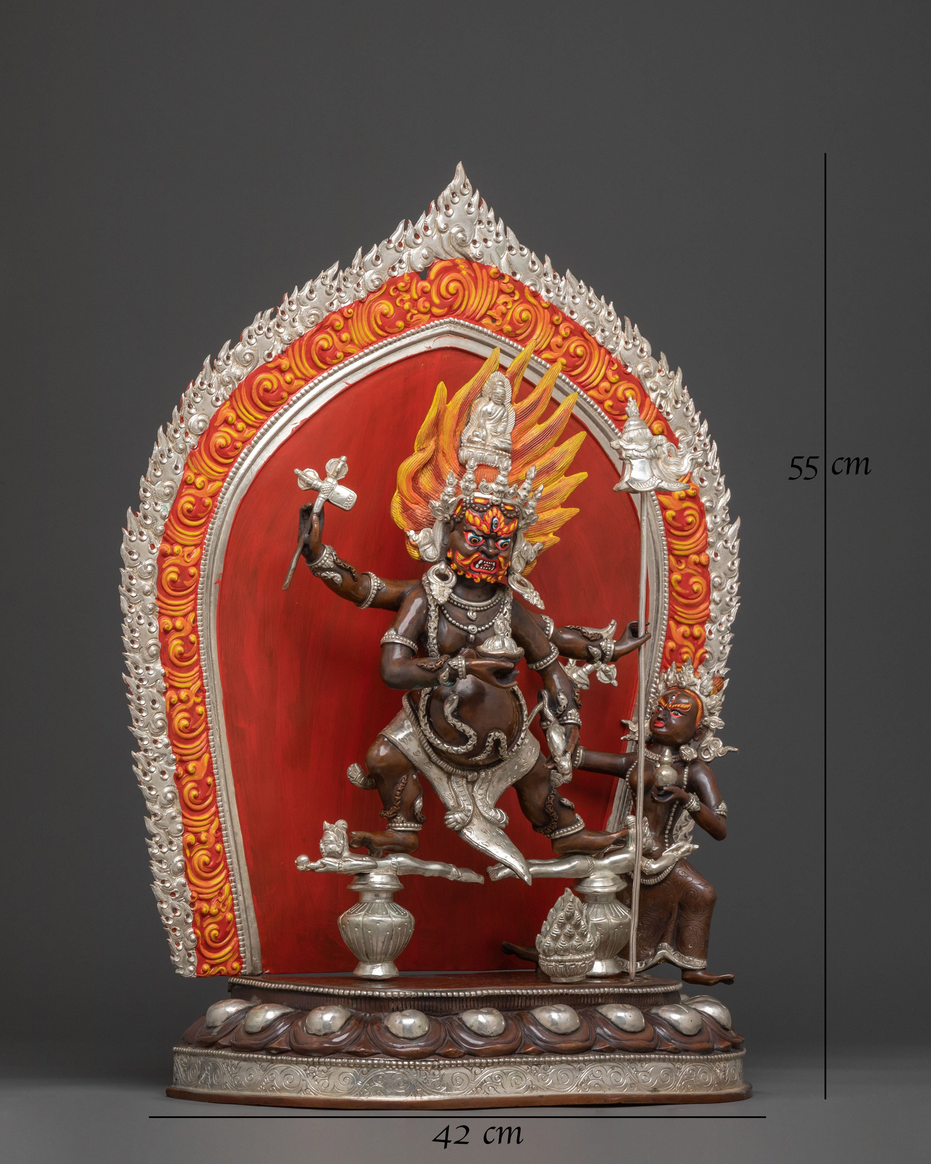 Black Dzambhala Copper Statue: Eliminate Poverty