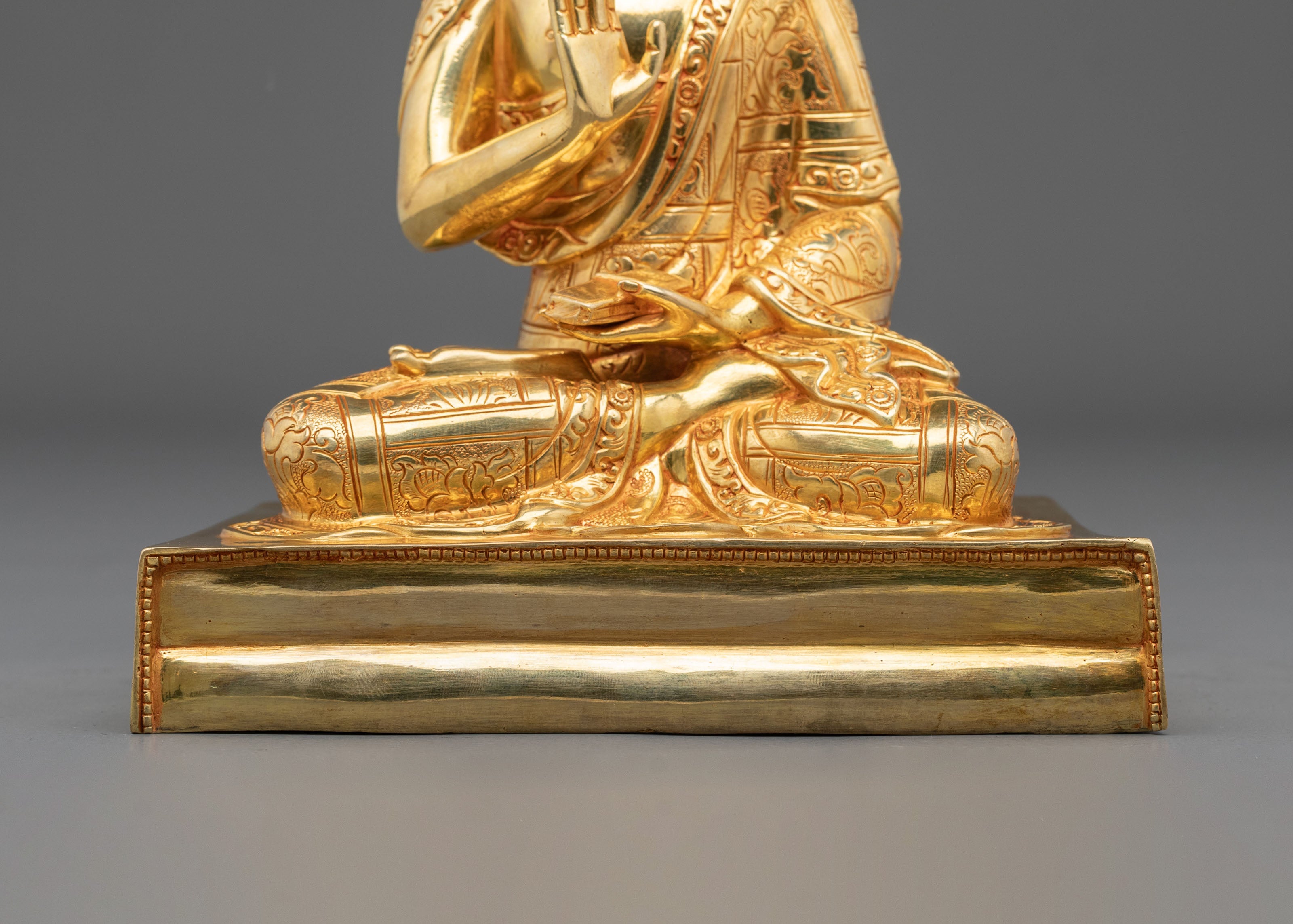 Santarakshita Statue | 24K Gold Gilded Figurine