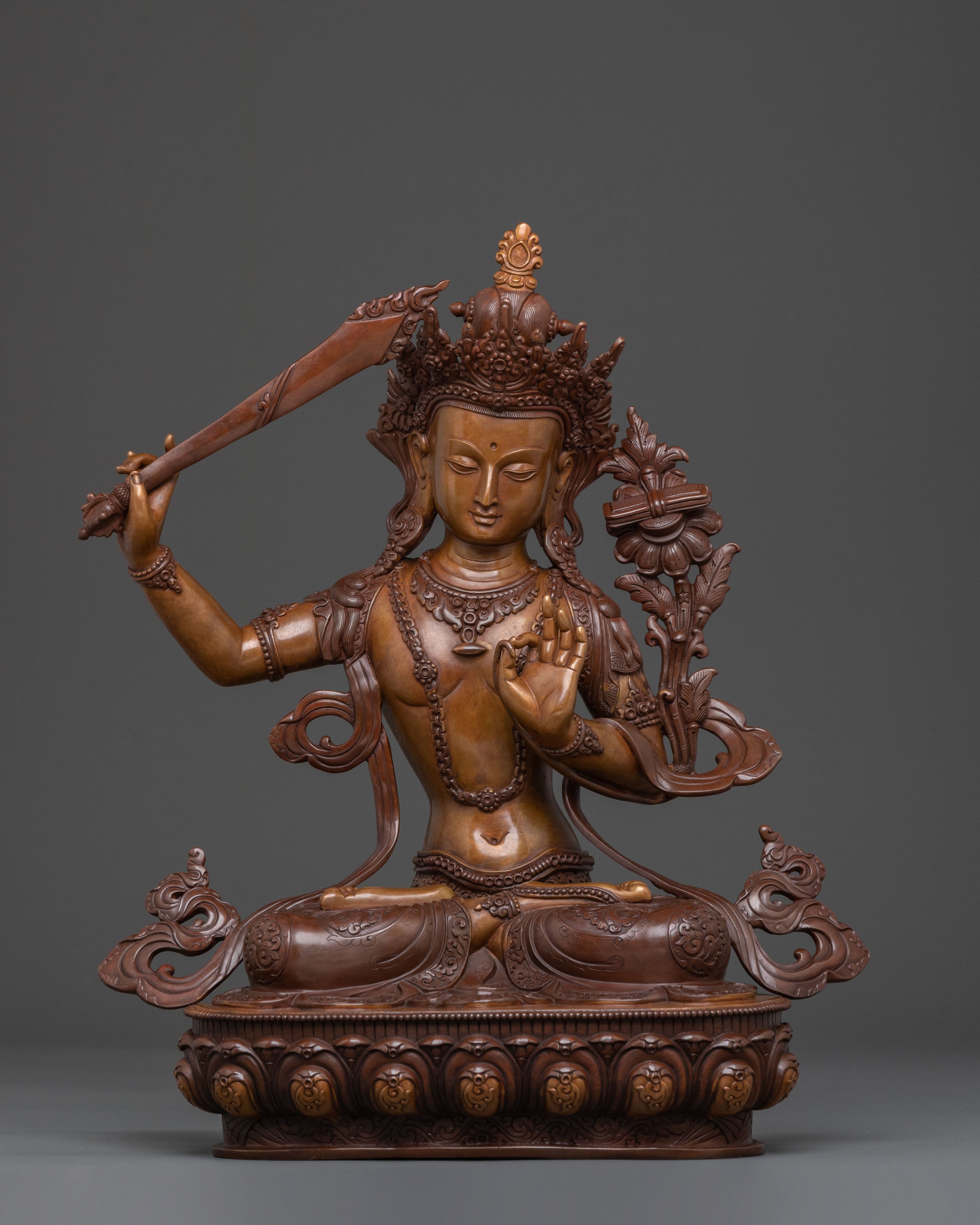 Himalayan Manjushri Traditional Statue | Symbol of Wisdom & Compassion