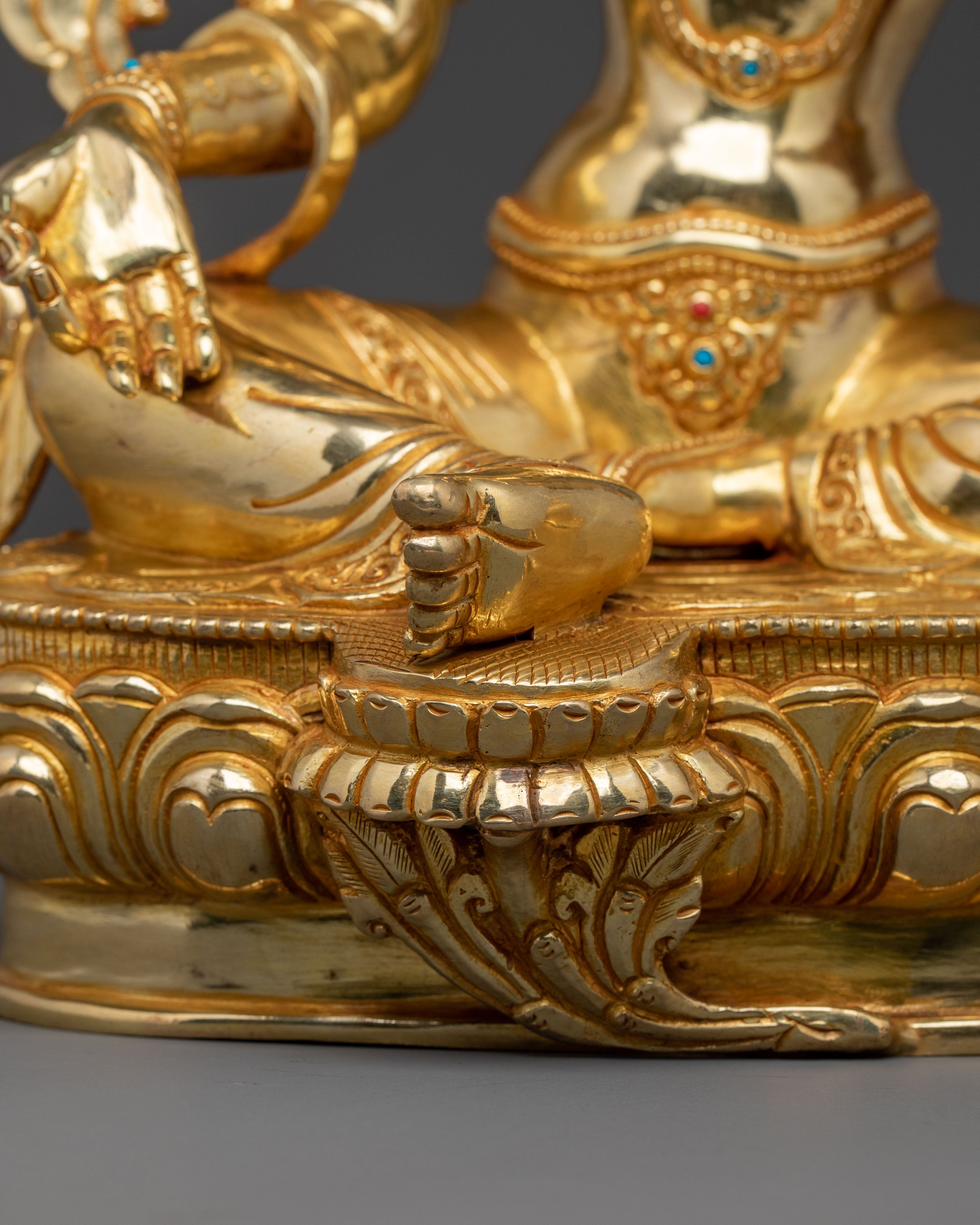 Green Tara Guardian Statue | Himalayan Buddhist Sculpture