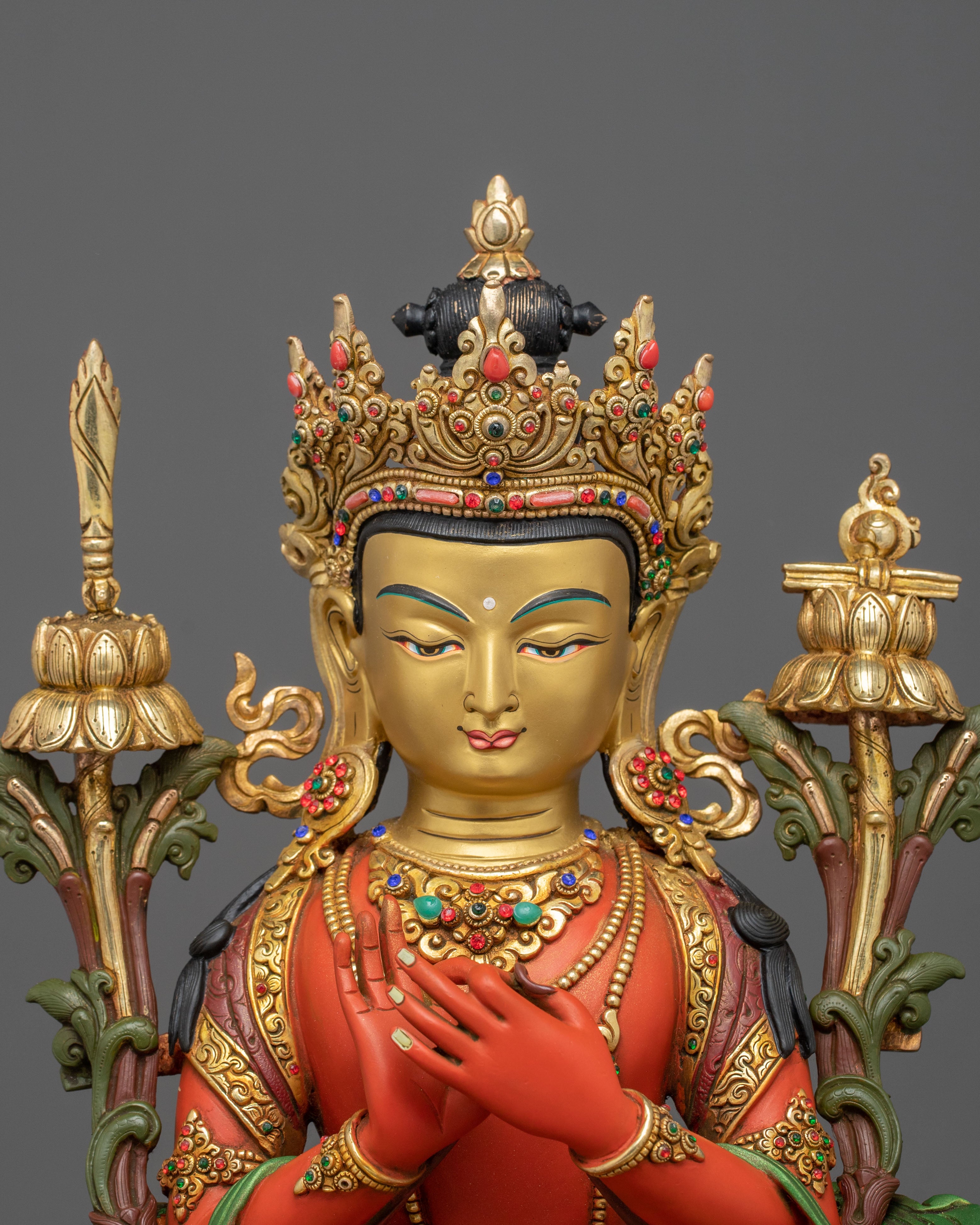 Simhanada Manjushri Statue | Radiant Wisdom Deity