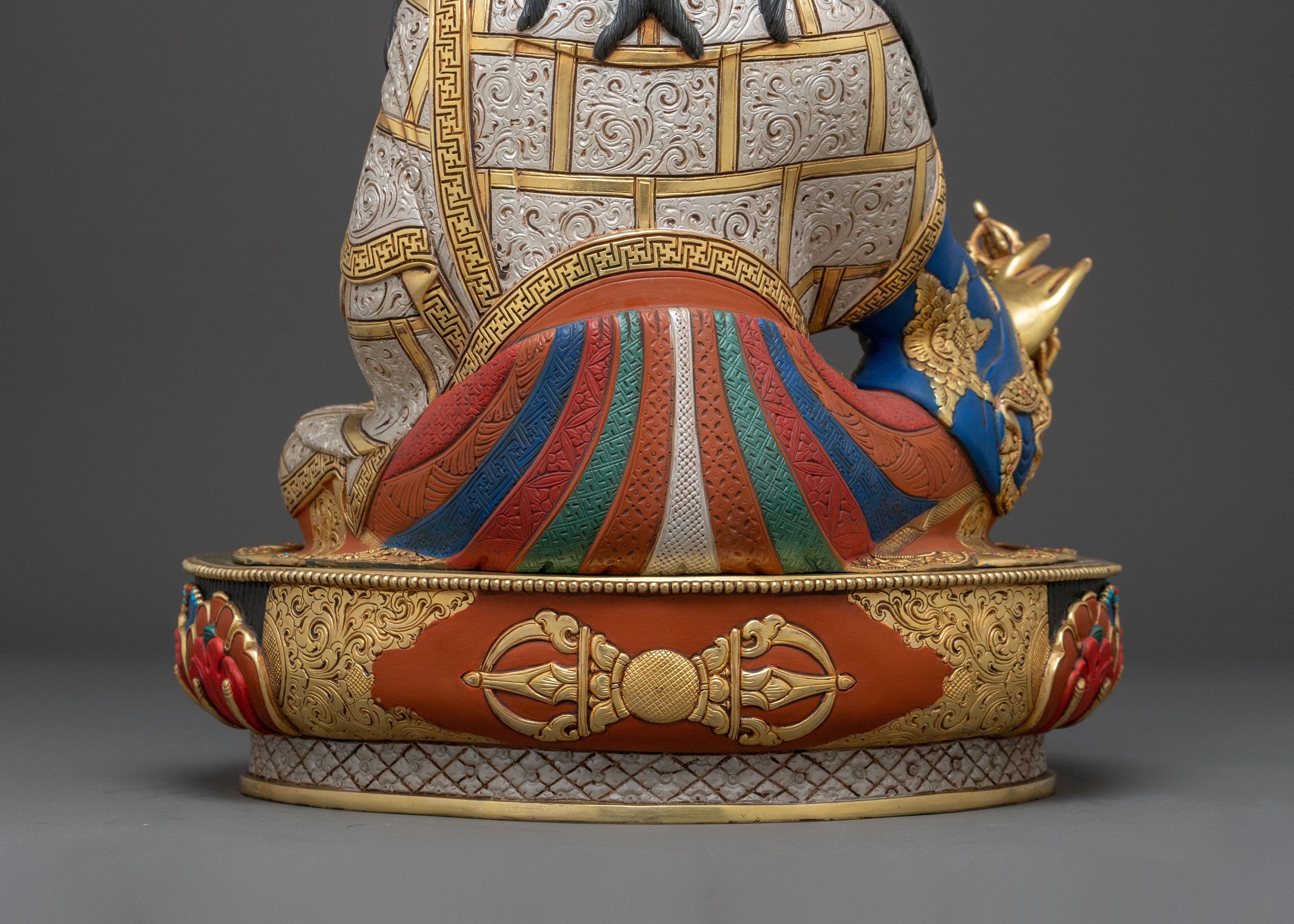 Divine Guru Rinpoche: 24K Gold Gilded Statue