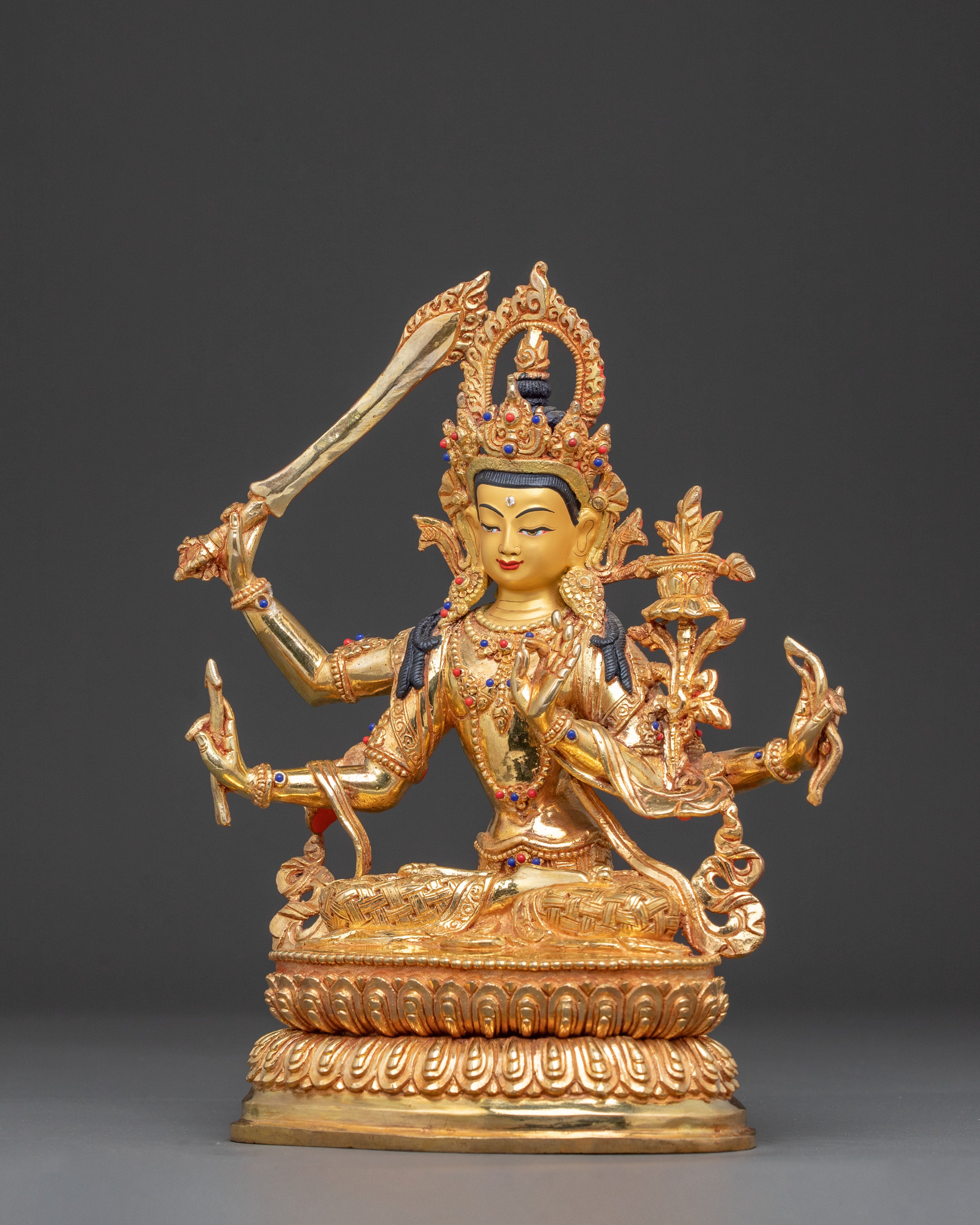 Maha Manjushri Buddhist Deity Statue