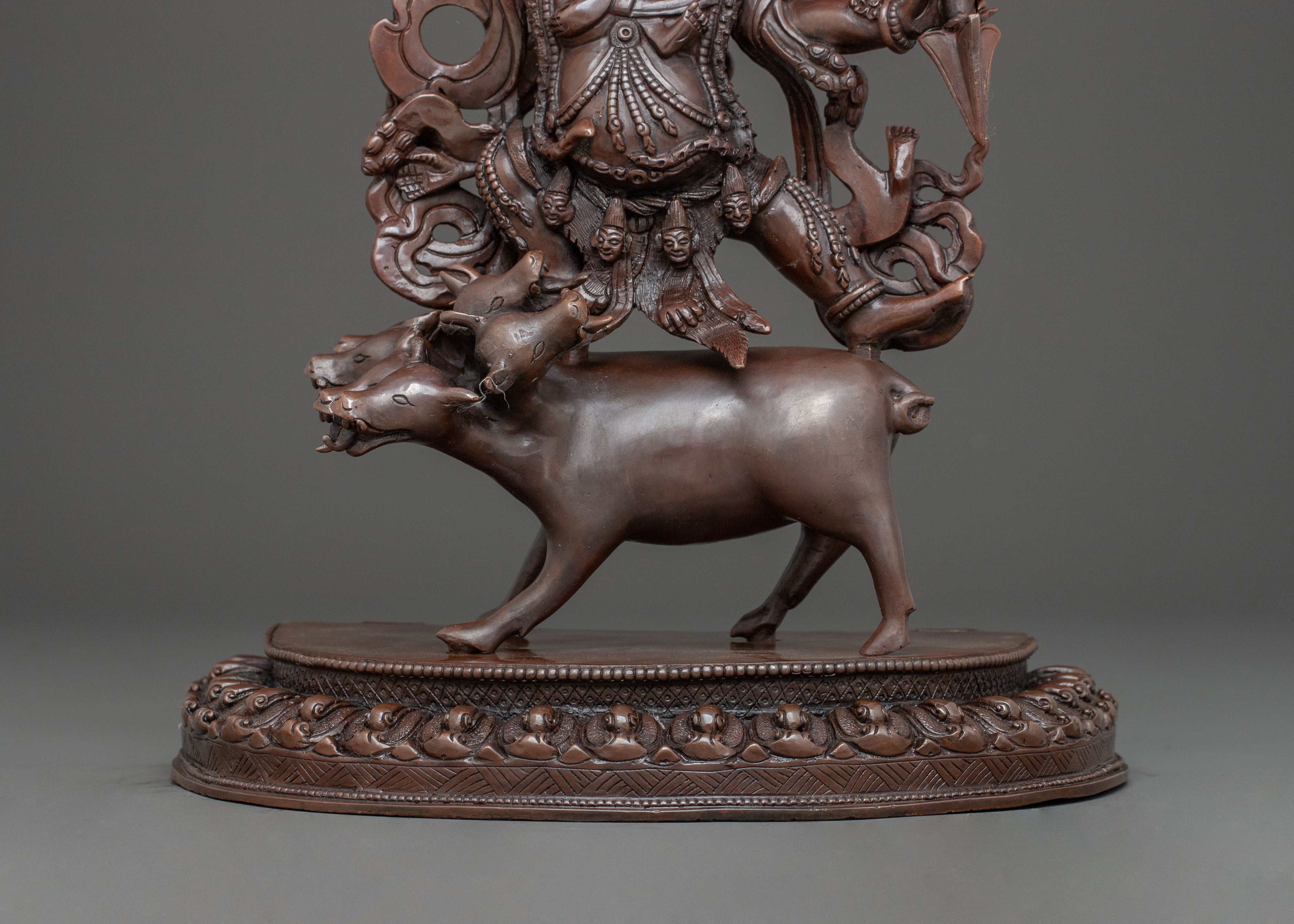 Dorje Gotrab Oxidized Copper Statue | Spiritual Protector