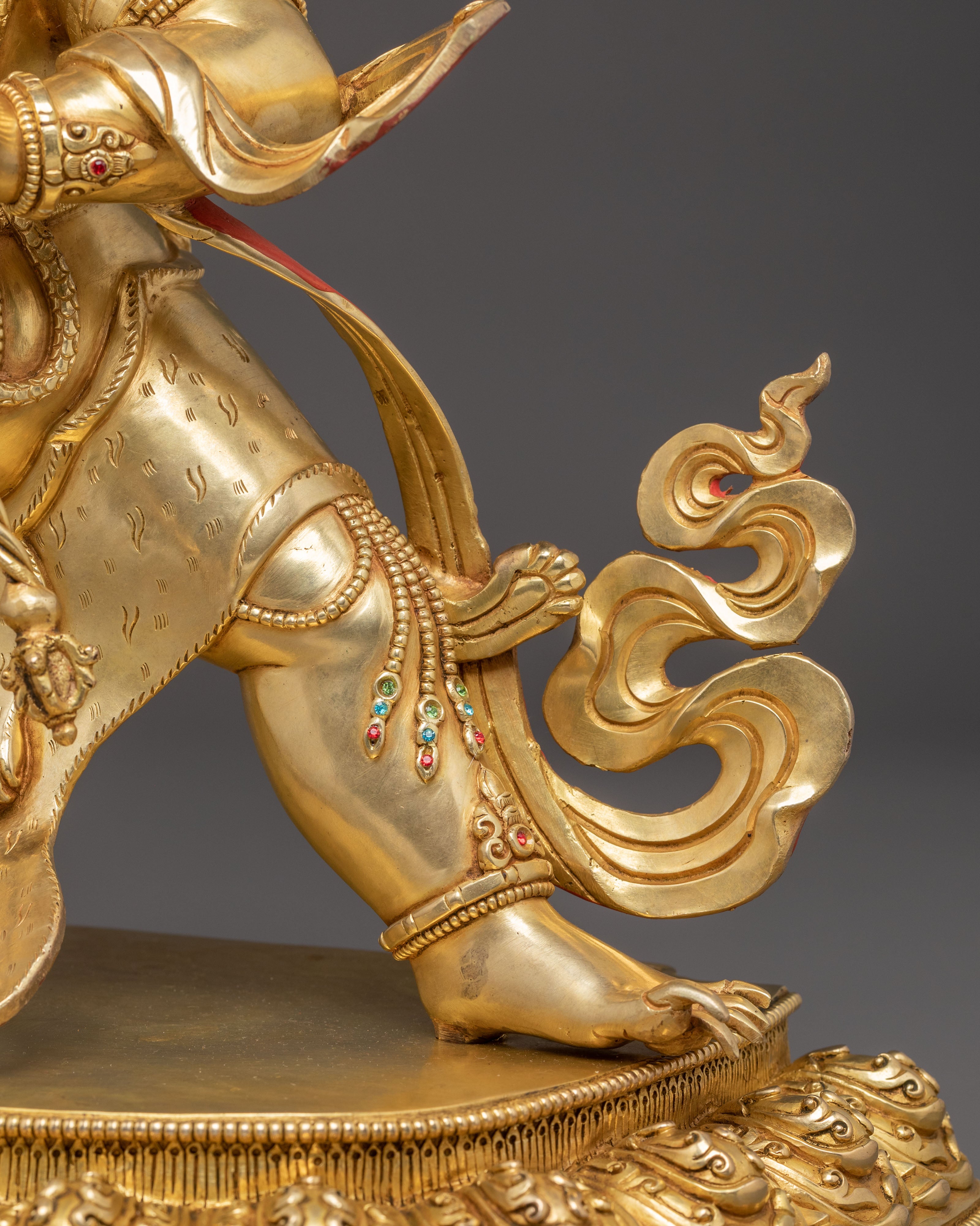 Golden Vajrapani Statue for Sacred Spaces | Guardian of Dharma