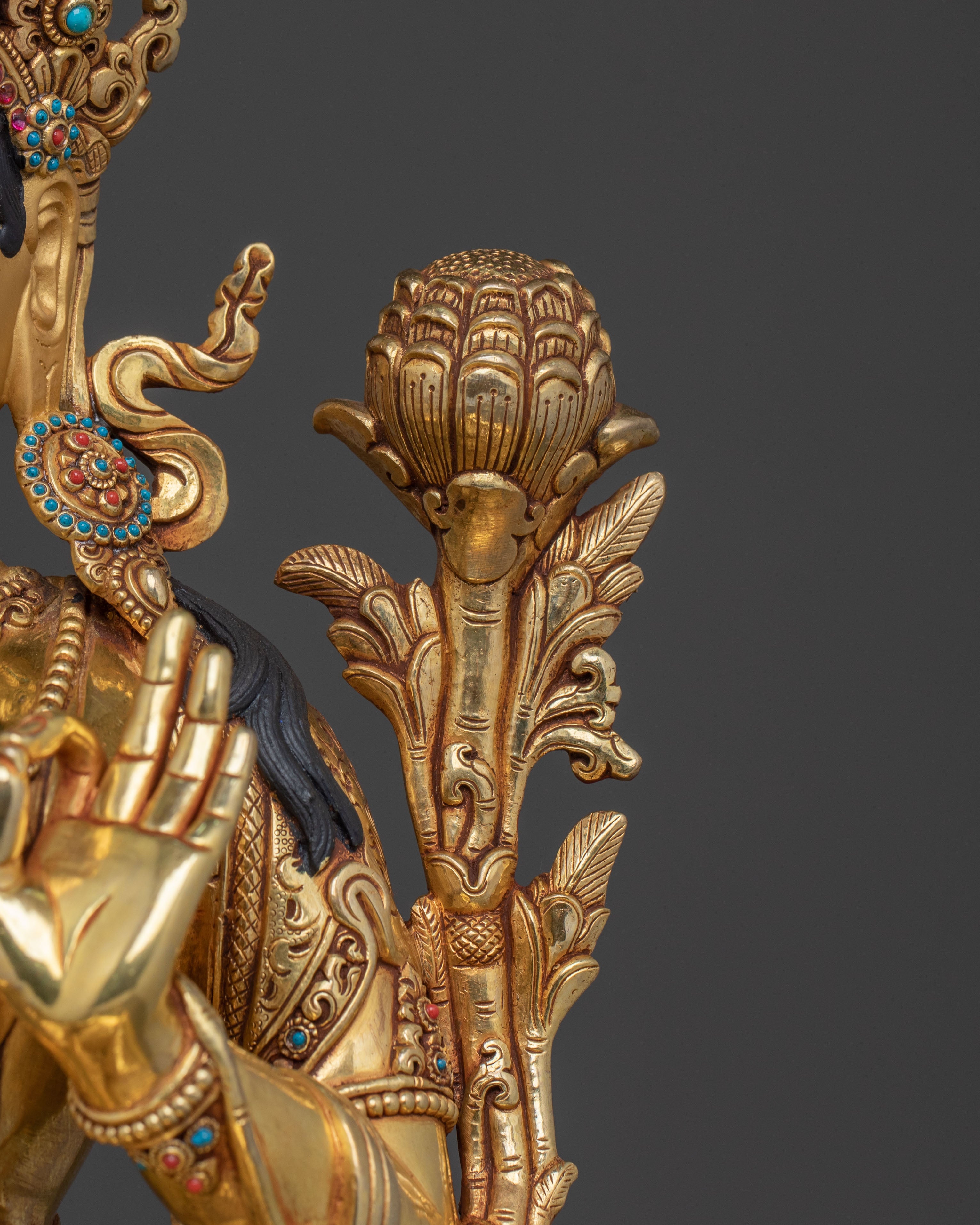 Shyama Tara Statue on Throne | Altar Home Decor