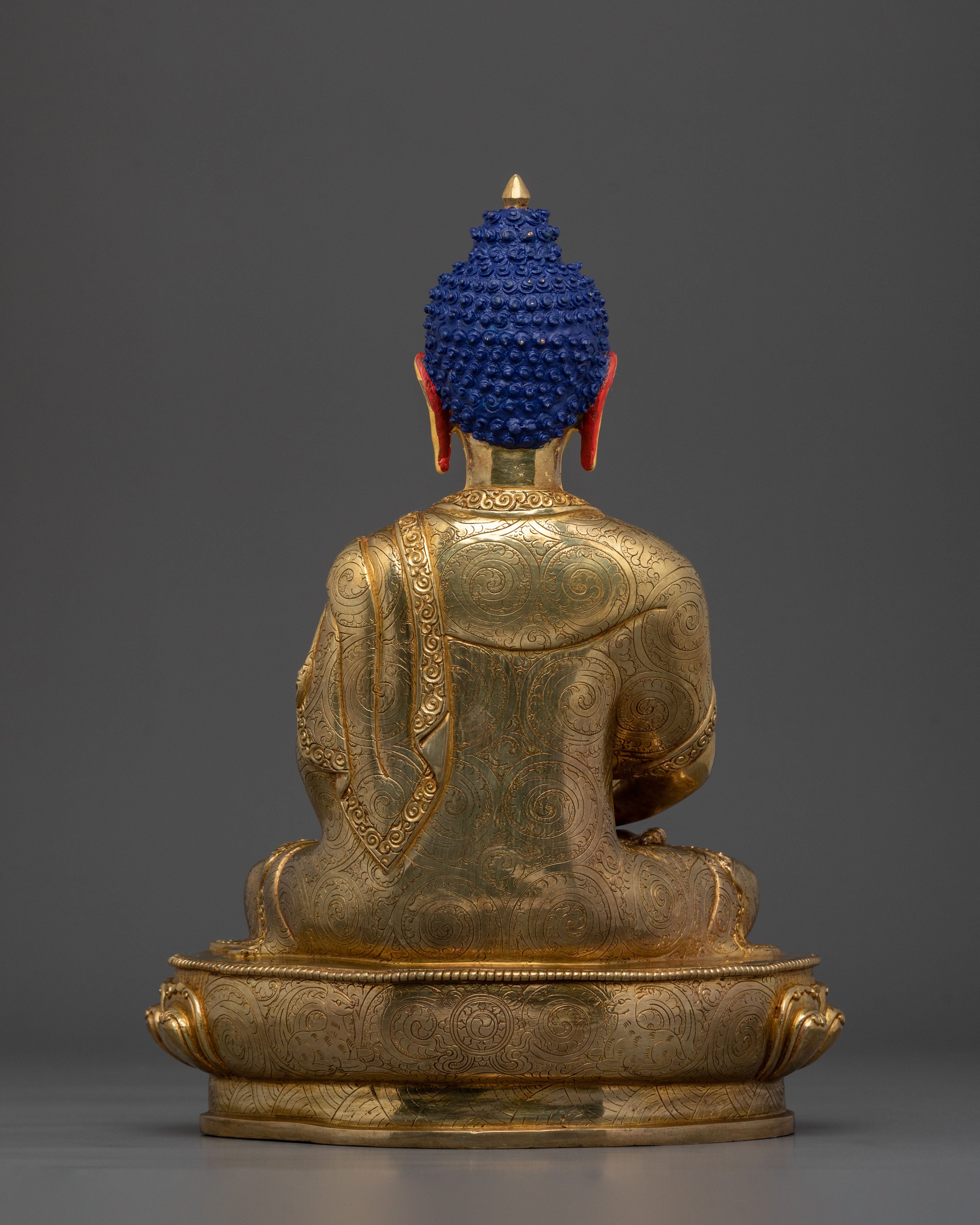 Sacred Amitabha Buddha Statue of Infinite Light - 24K Gold Gilded