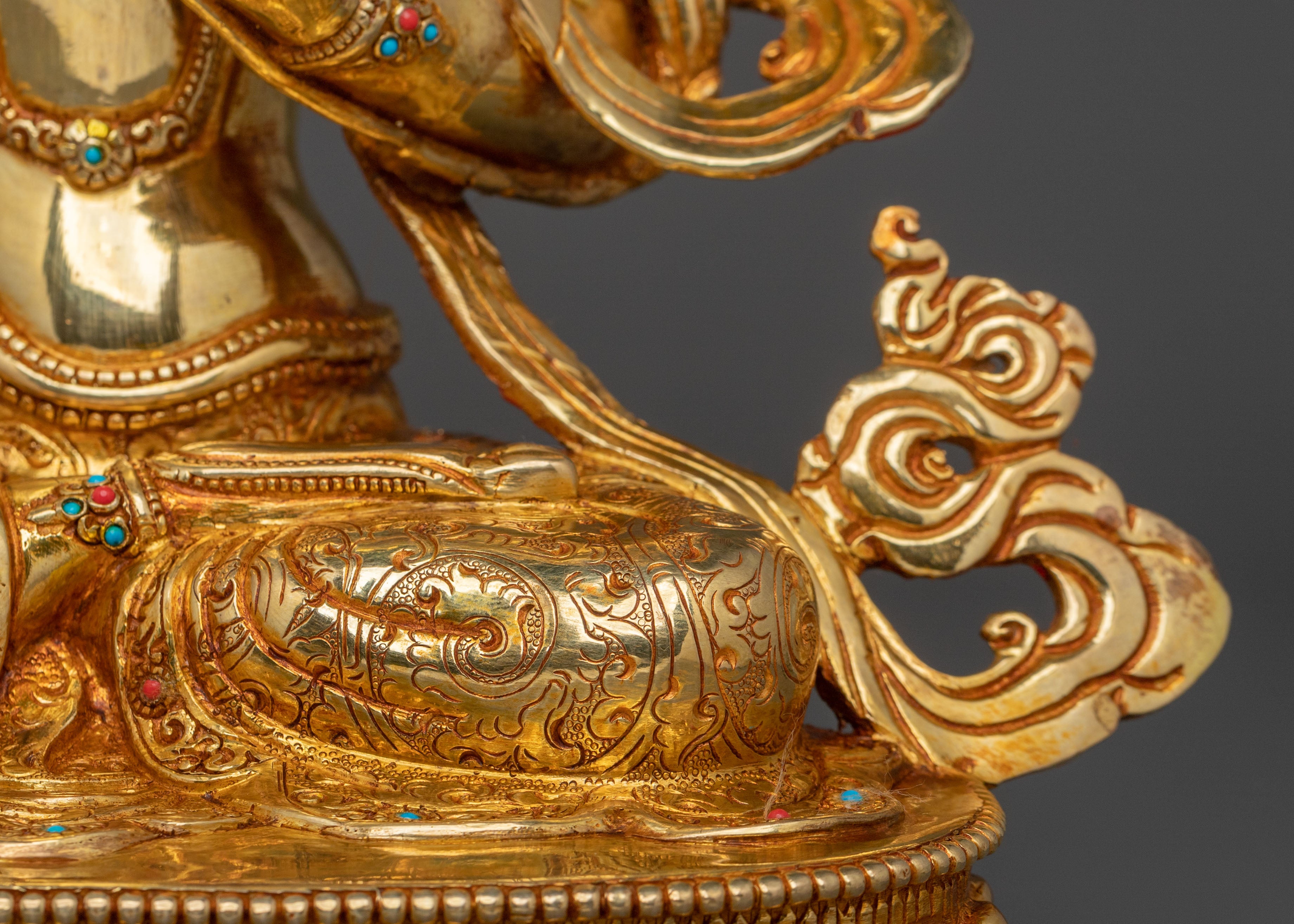 Manjughoṣa Golden Statue | Tibetan Buddhist Protector