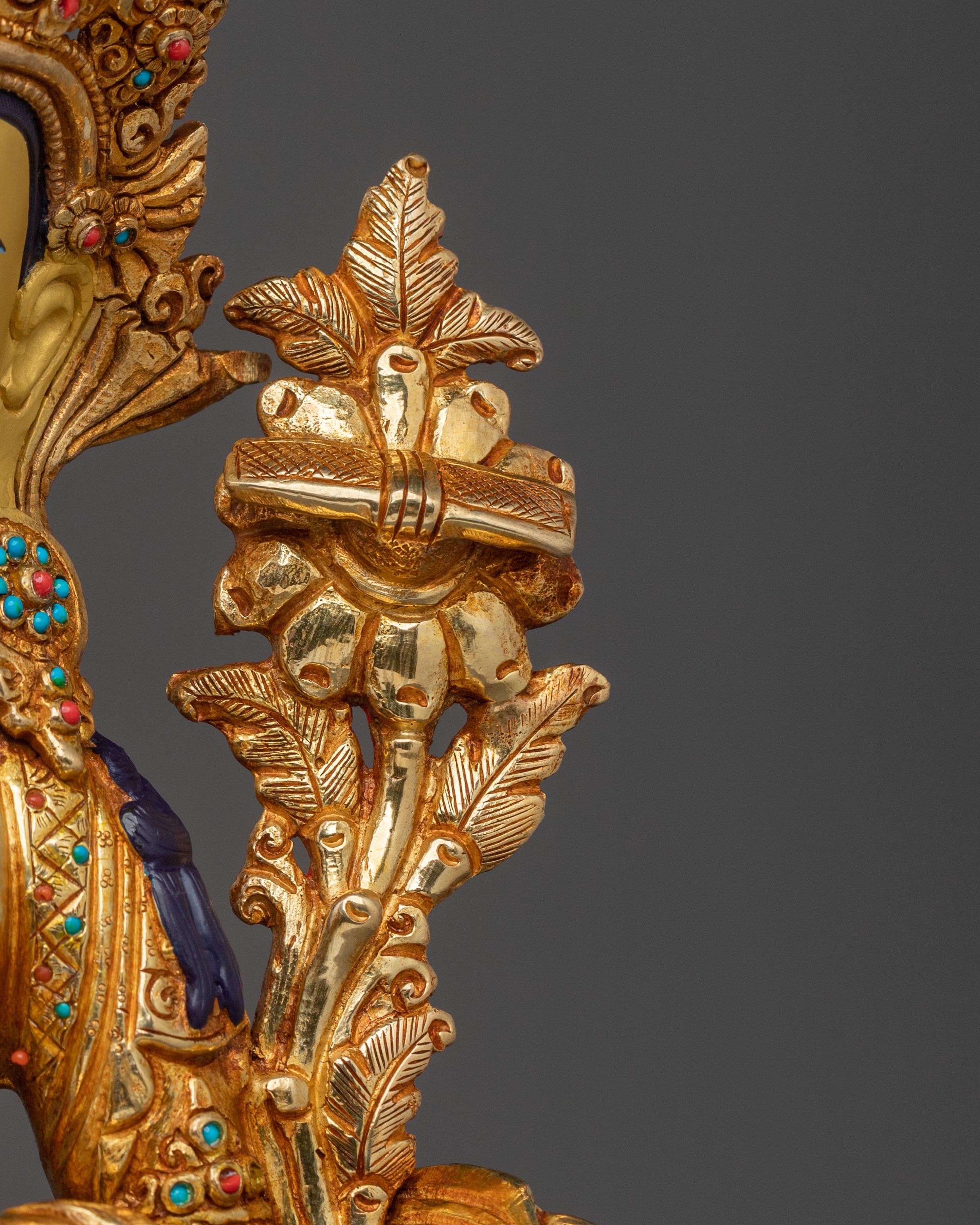 Manjughoṣa Golden Statue | Tibetan Buddhist Protector
