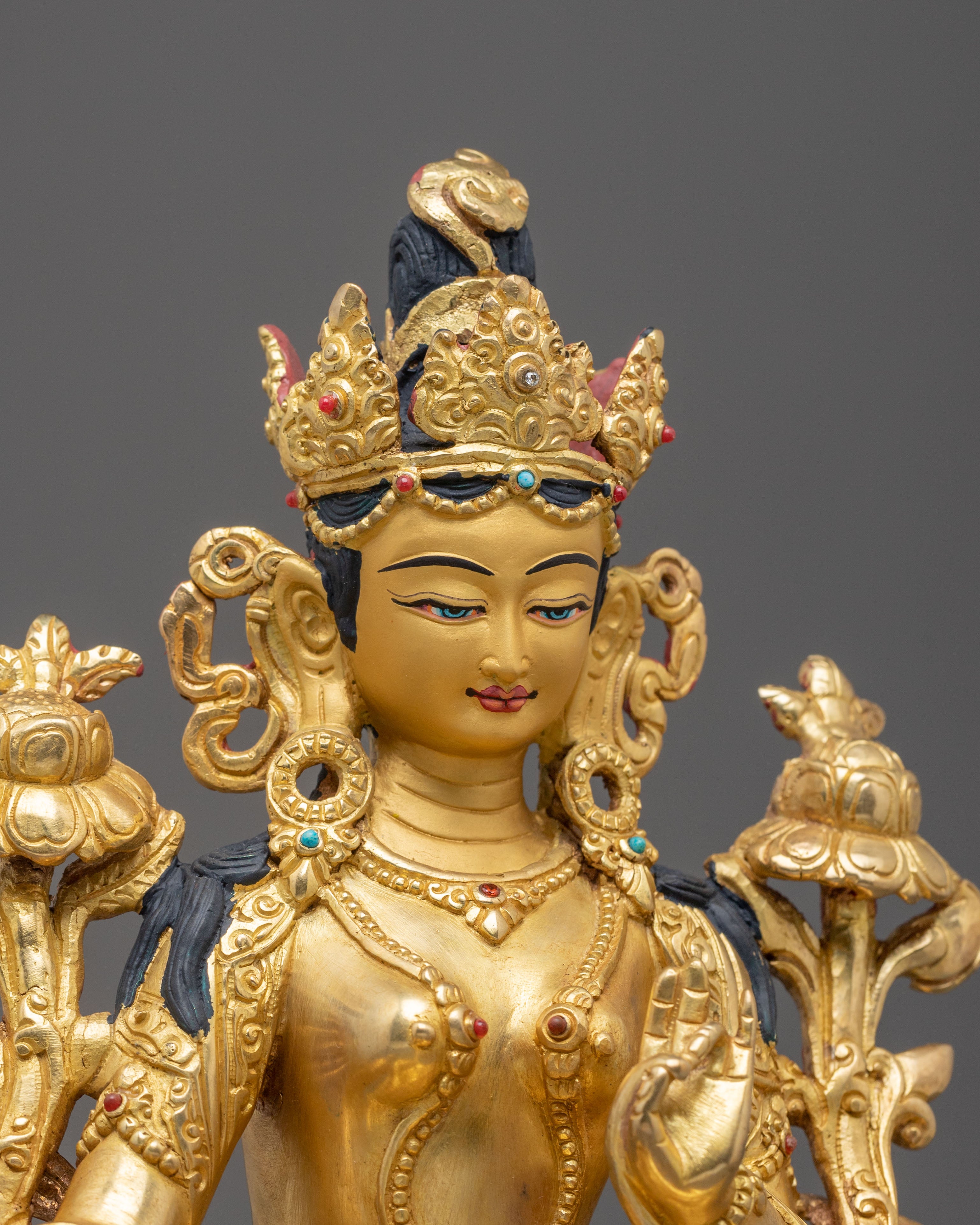 Green Tara Buddhist Altar Statue | Altar Decoration Statue